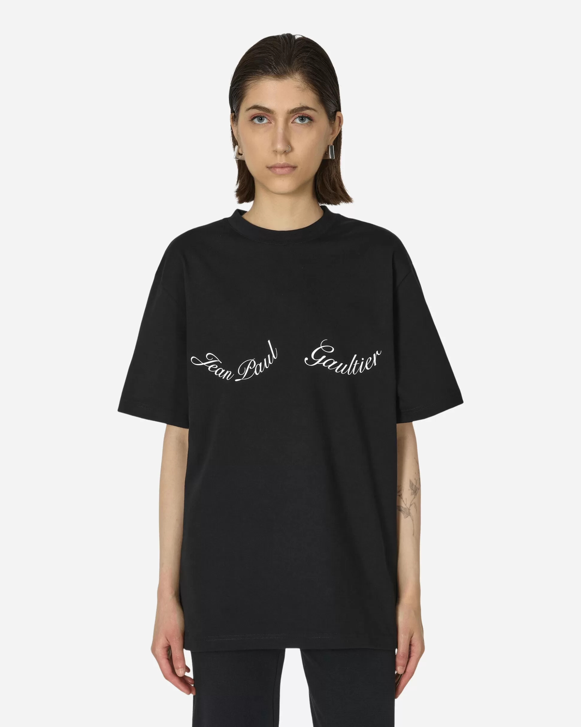 Jean Paul Gaultier Large Logo T-Shirt Black Clearance