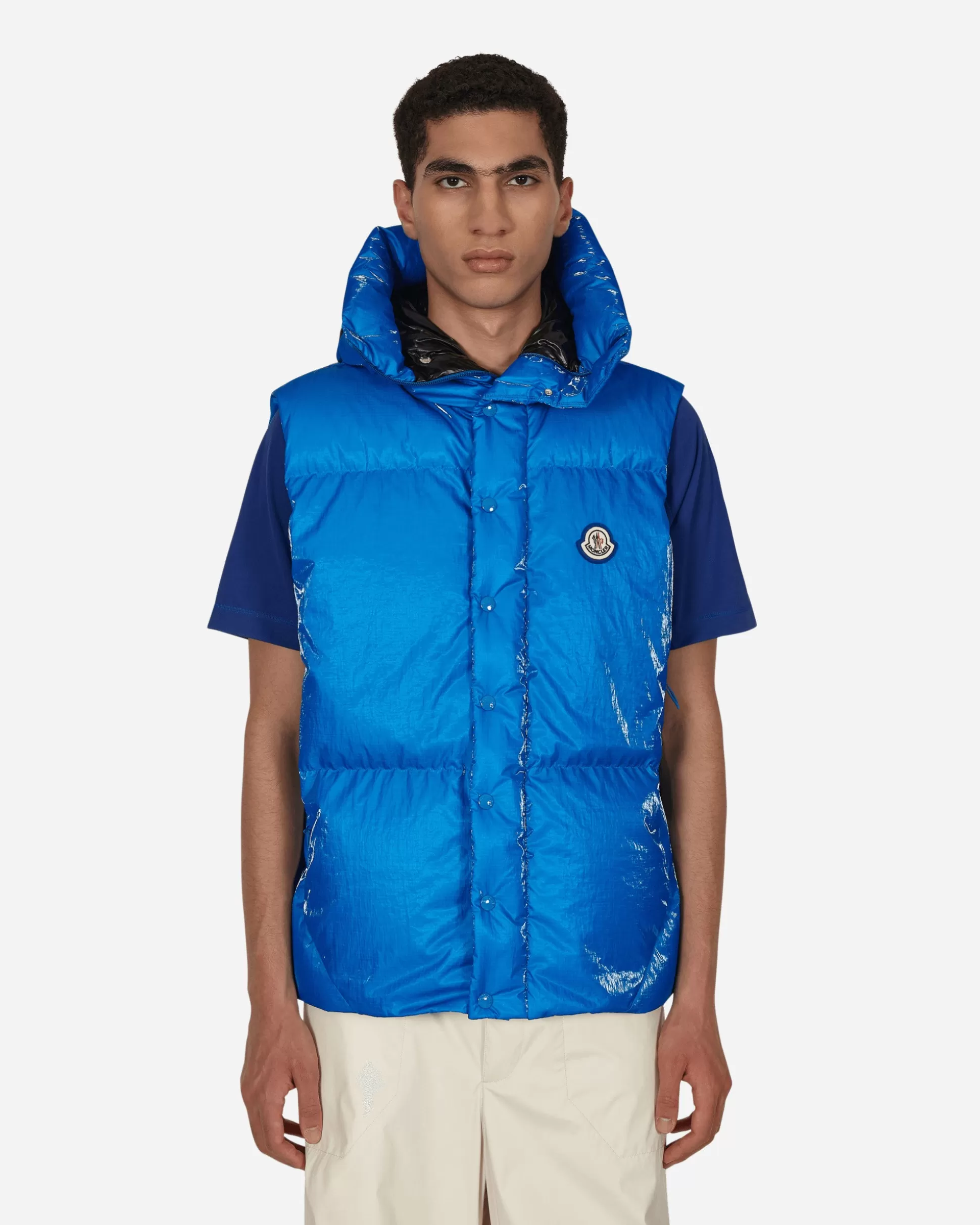 Moncler Lawu Down Vest Blue Cheap