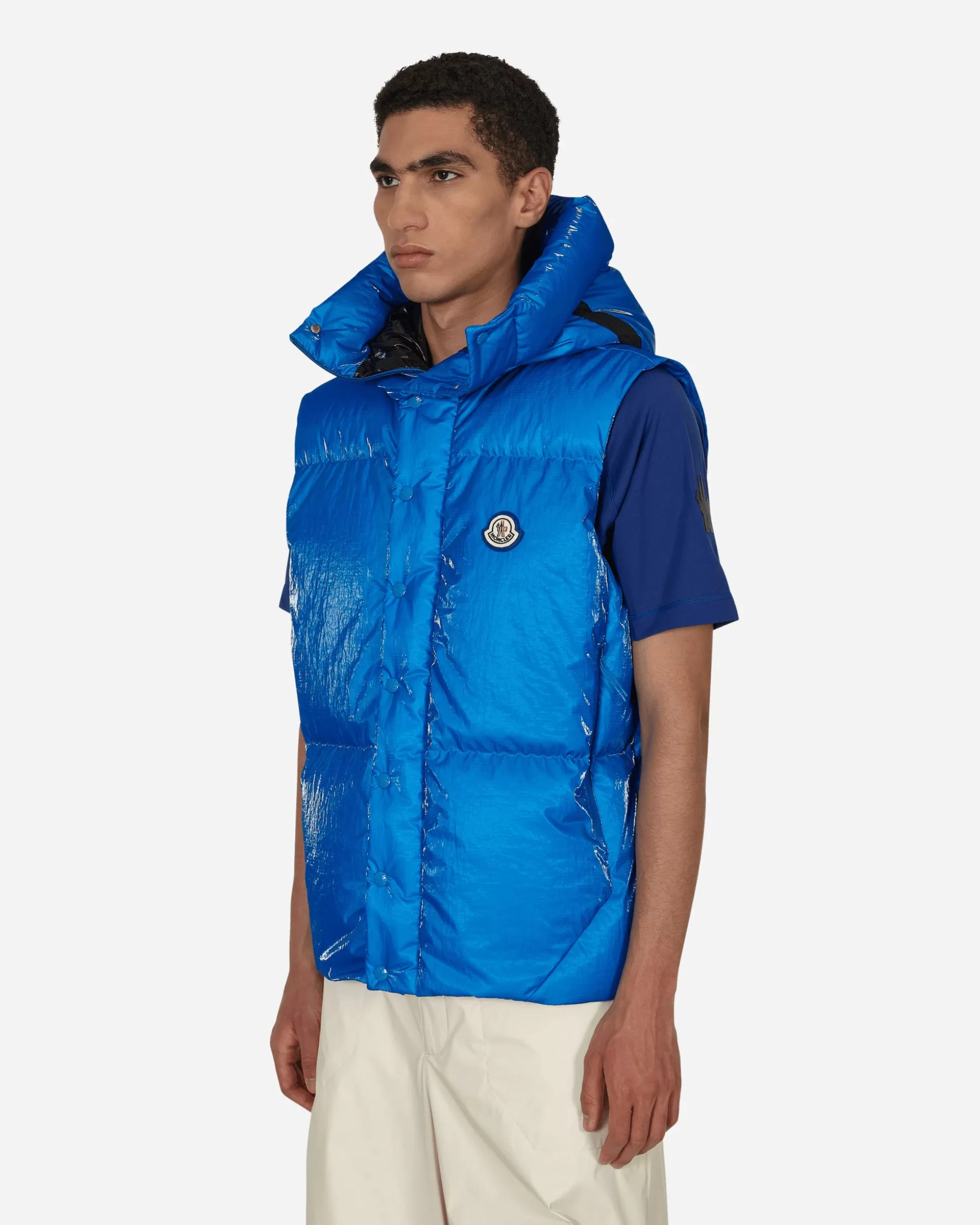 Moncler Lawu Down Vest Blue Cheap