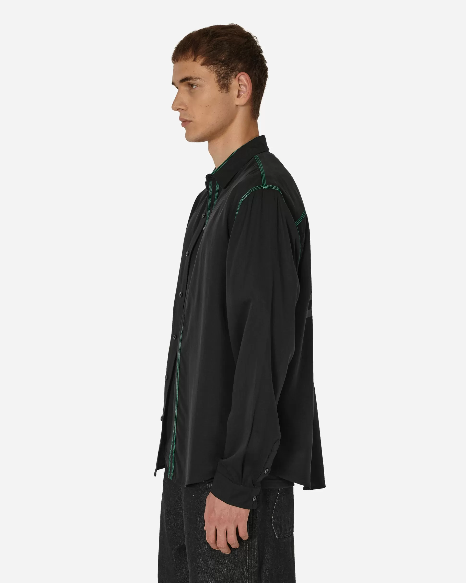 Pleasures Life Button Down Shirt Black Flash Sale