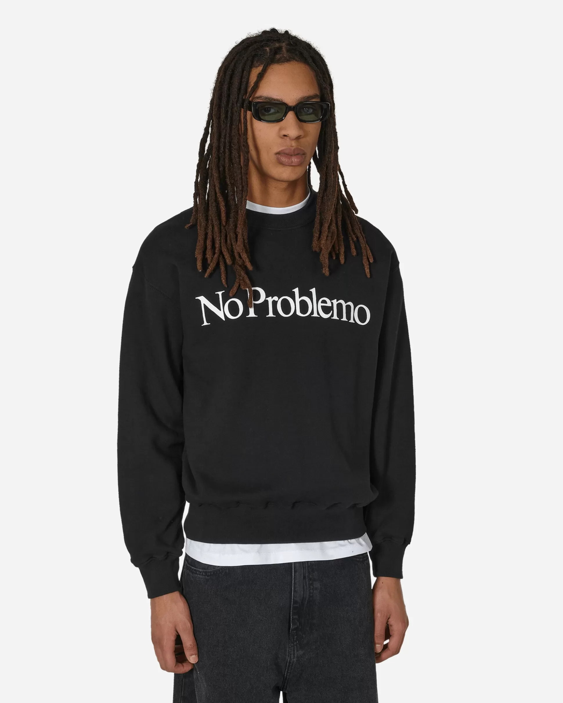 No Problemo Logo Crewneck Sweatshirt Black Hot