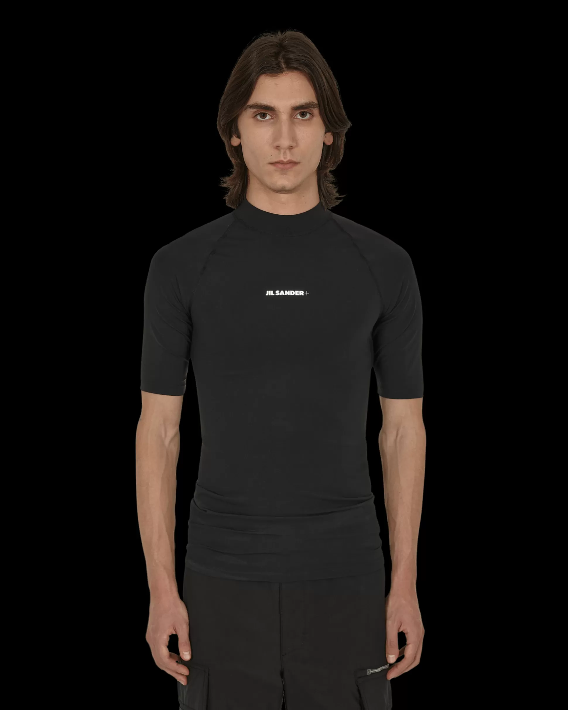Jil Sander Logo Rash Guard Black Best