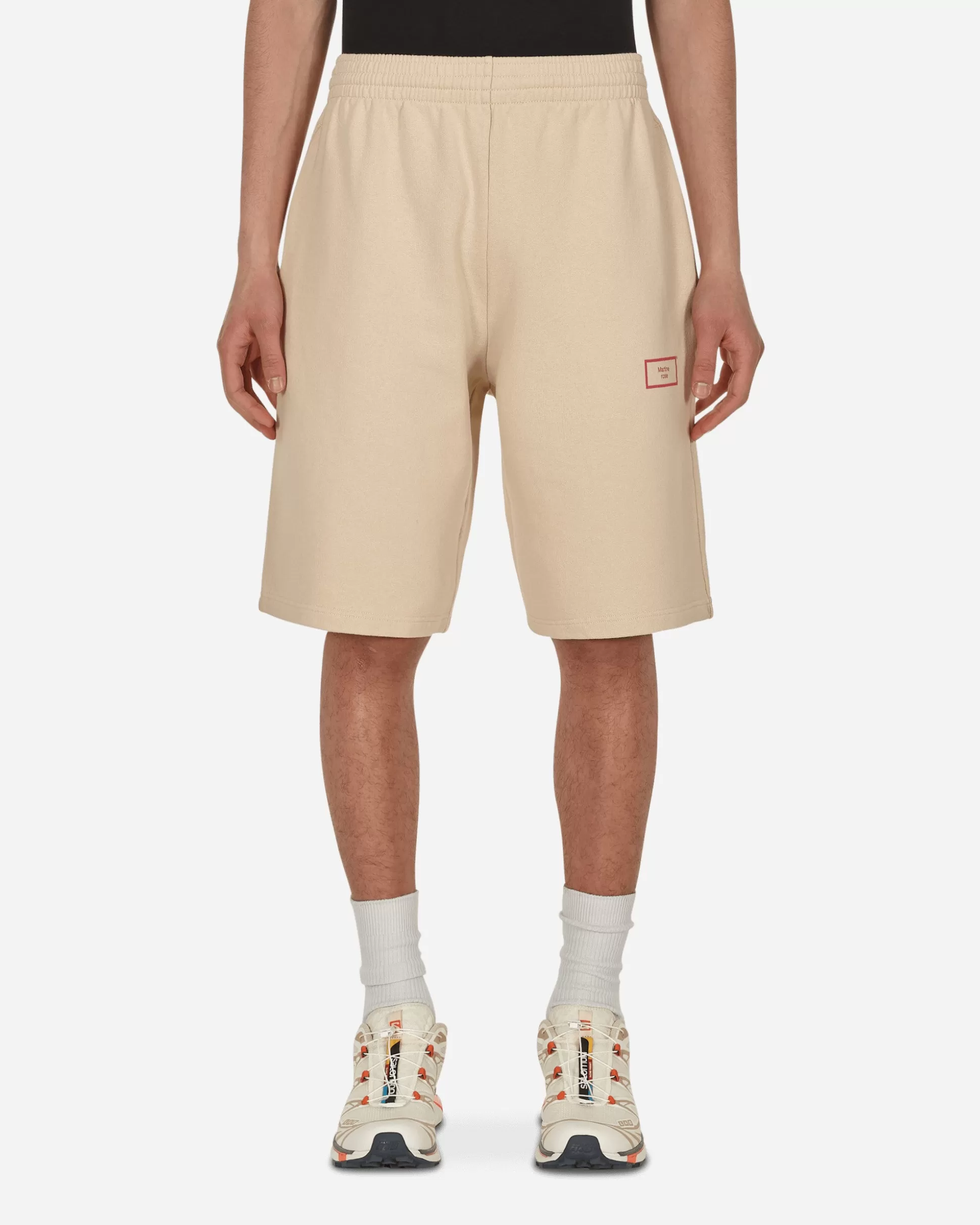Martine Rose Logo Wide Leg Shorts Beige Store