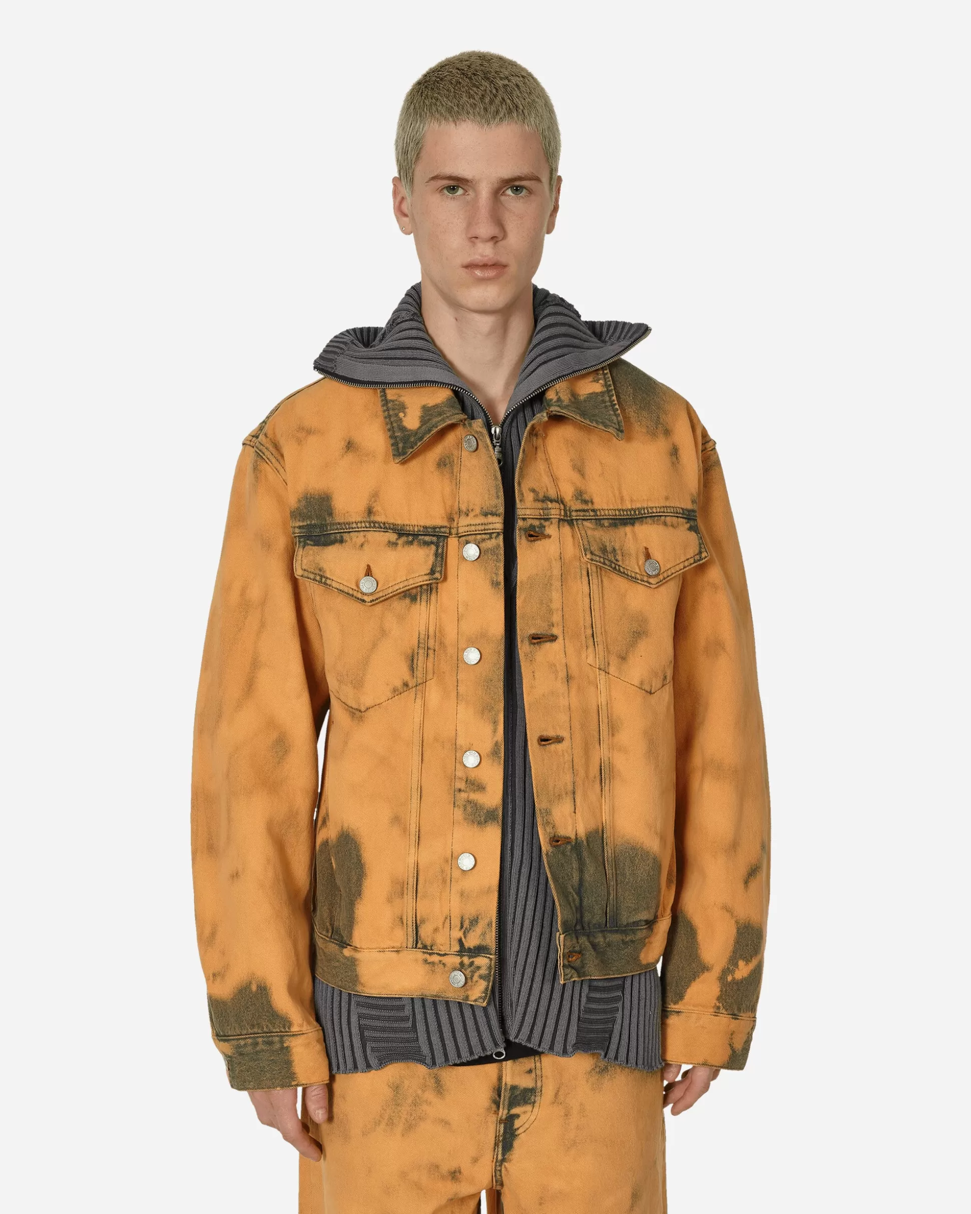 Dries Van Noten Loose Fit Tie-Dye Denim Jacket Light Rust Flash Sale