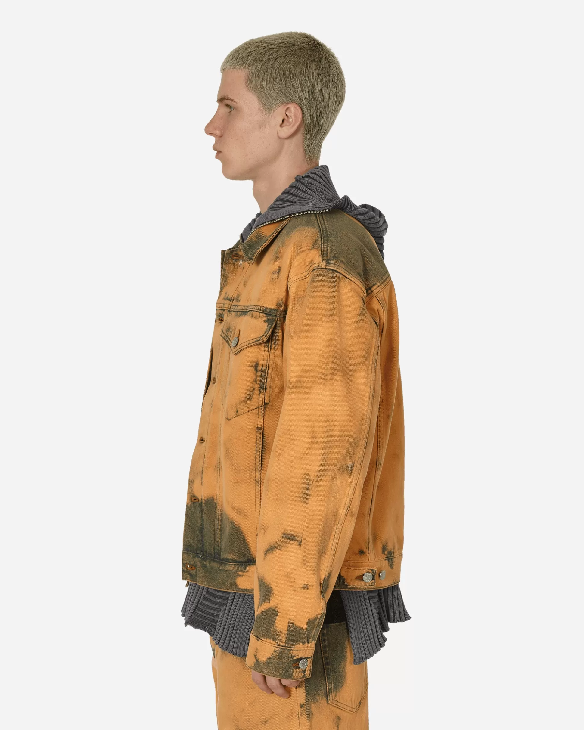 Dries Van Noten Loose Fit Tie-Dye Denim Jacket Light Rust Flash Sale