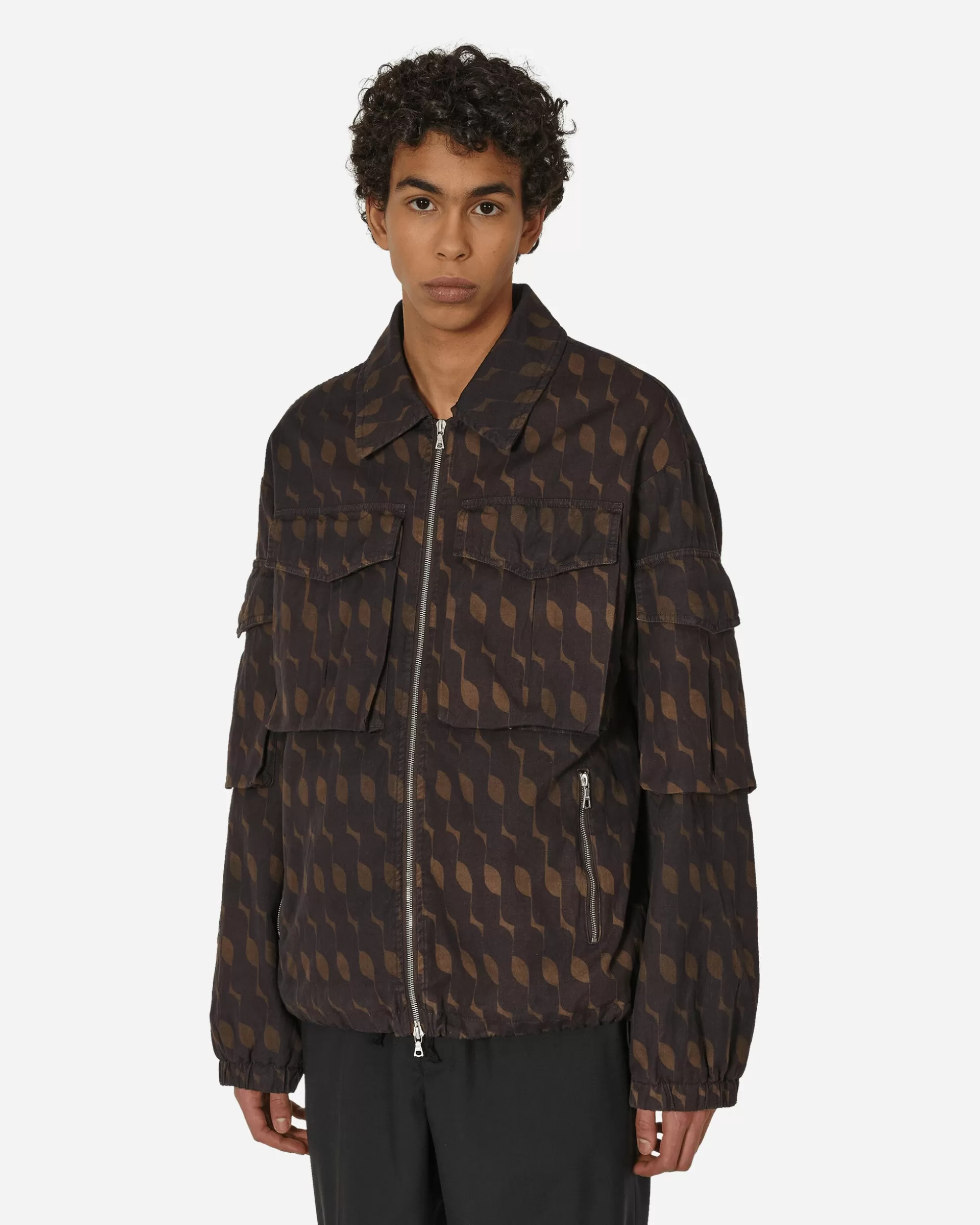 Dries Van Noten Loose Overdyed Jacket Purple Store