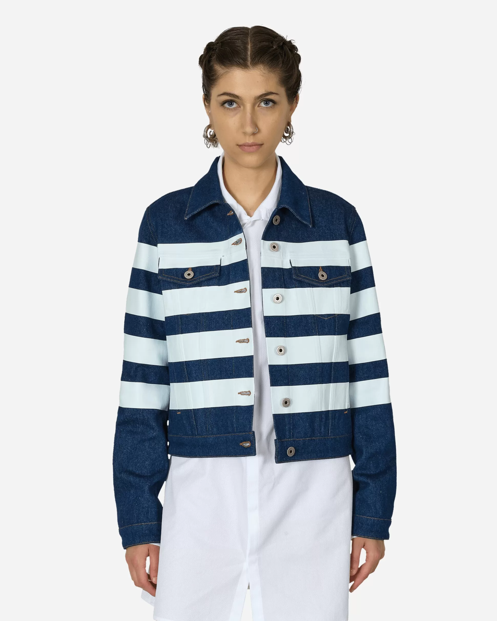 Jean Paul Gaultier Marinière Denim Jacket Indigo Sale