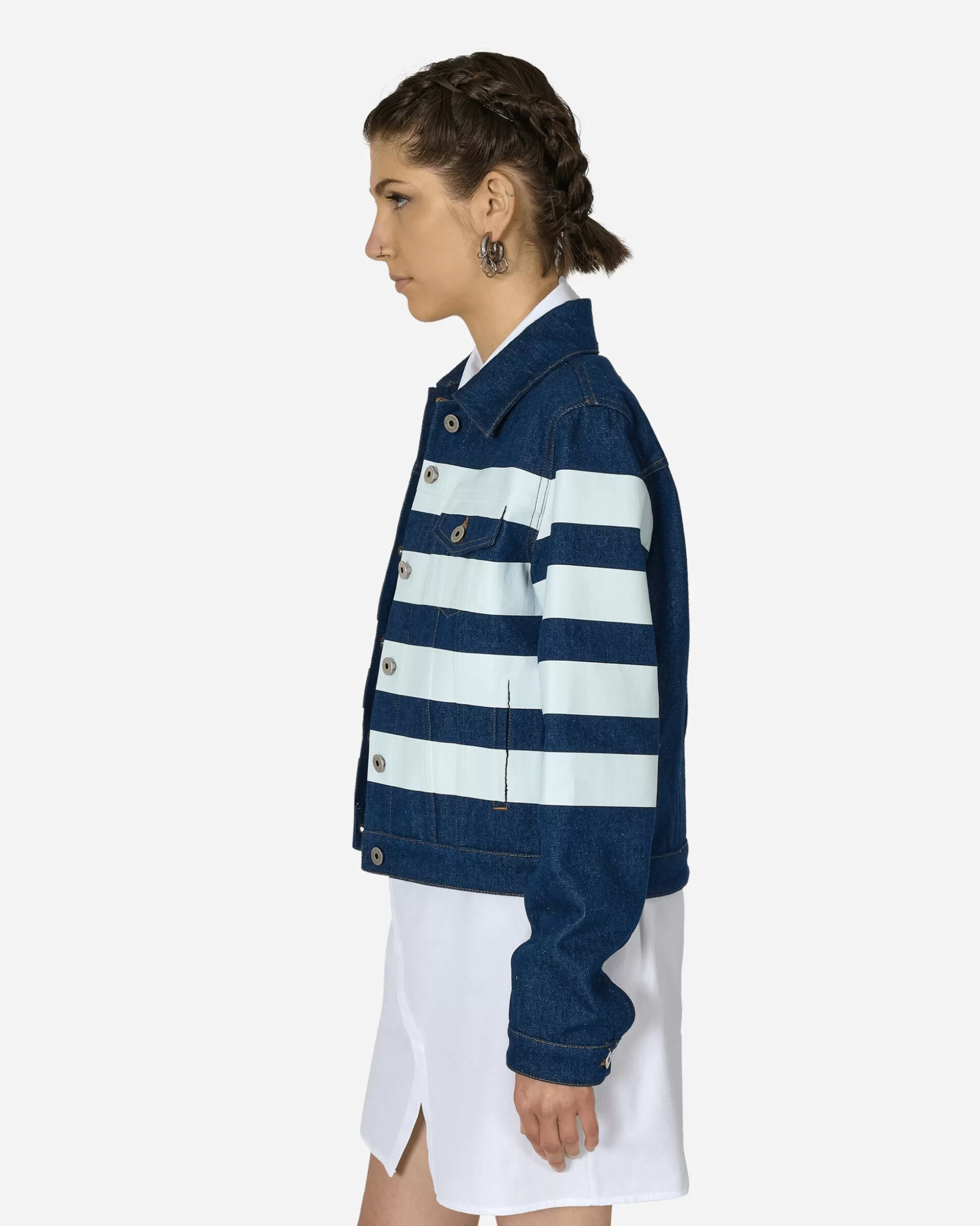 Jean Paul Gaultier Marinière Denim Jacket Indigo Sale