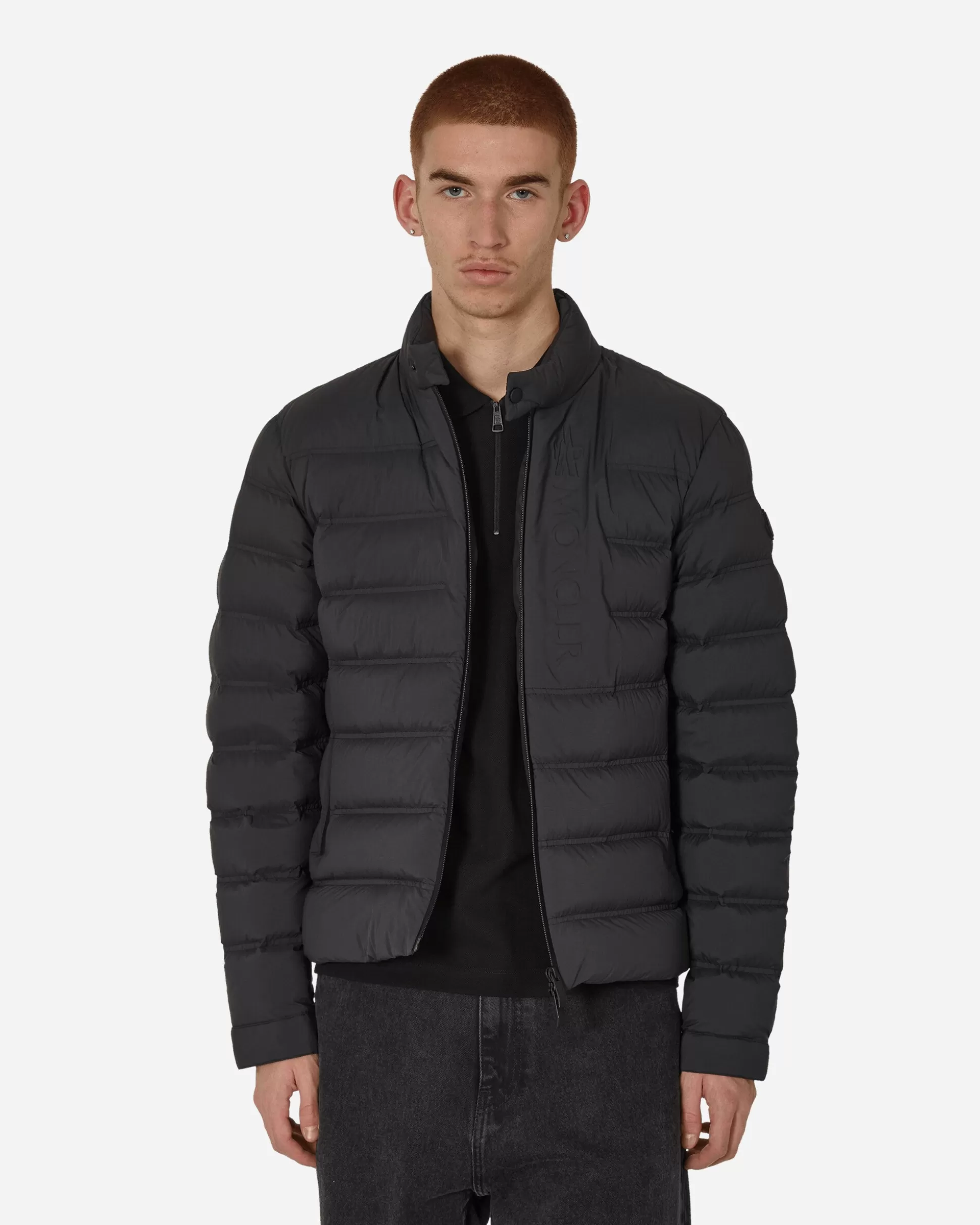 Moncler Matt Black Autaret Biker Jacket Black Store