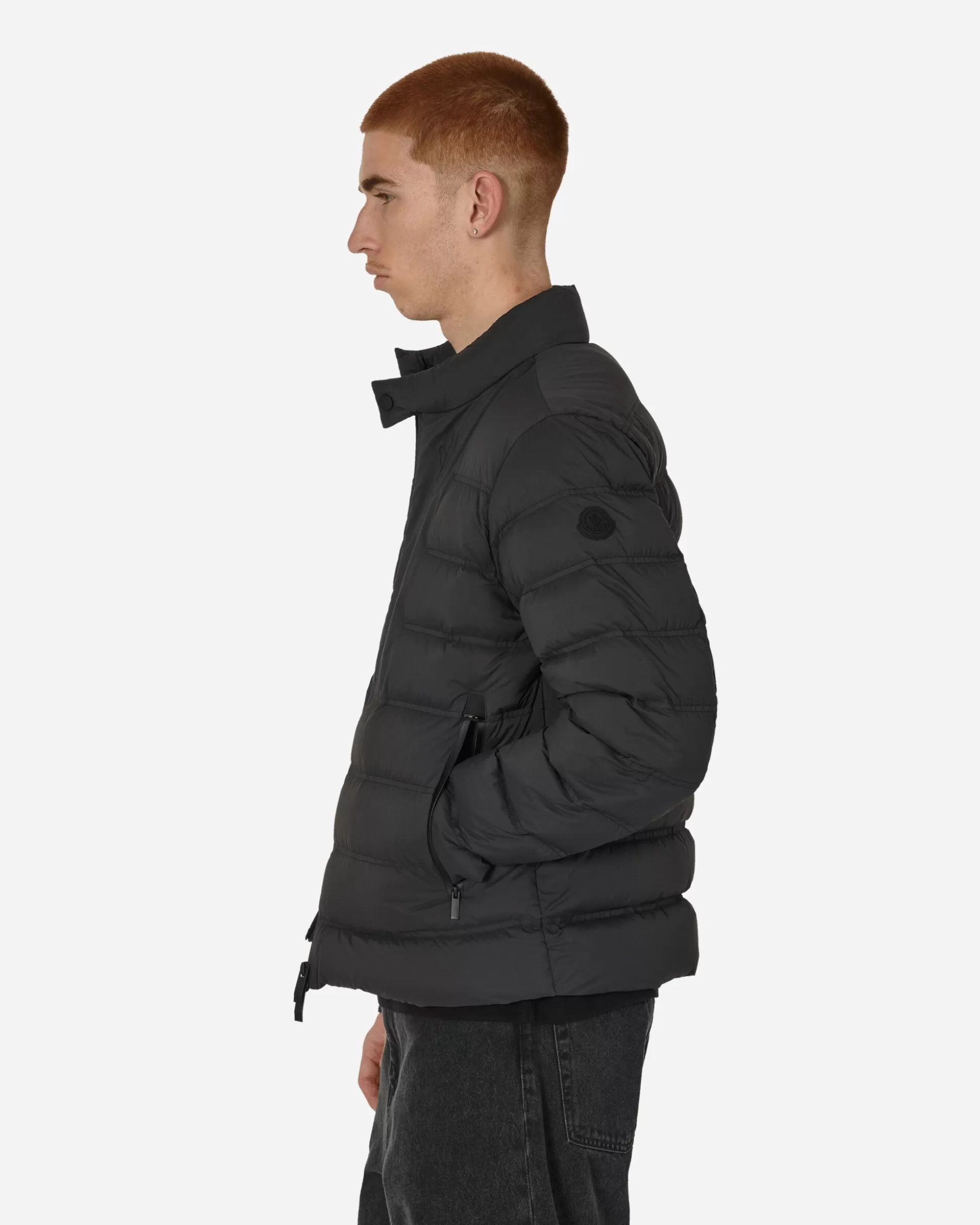 Moncler Matt Black Autaret Biker Jacket Black Store