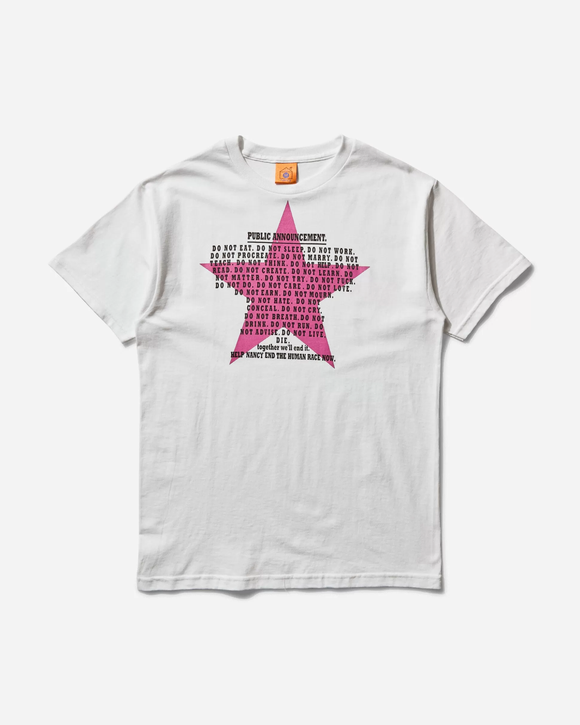Nancy Men's Anarchy T-Shirt White Clearance
