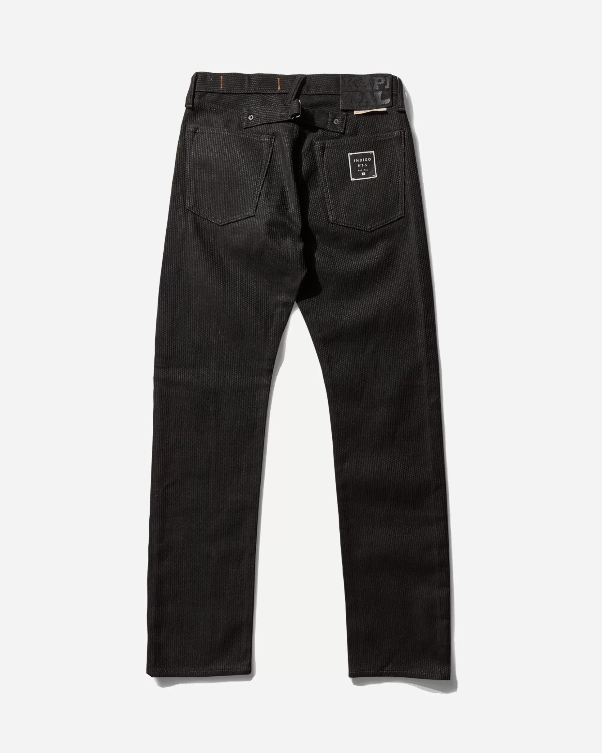 KAPITAL Men's Century Denim No.9 Monkey Cisco Pants Black Cheap