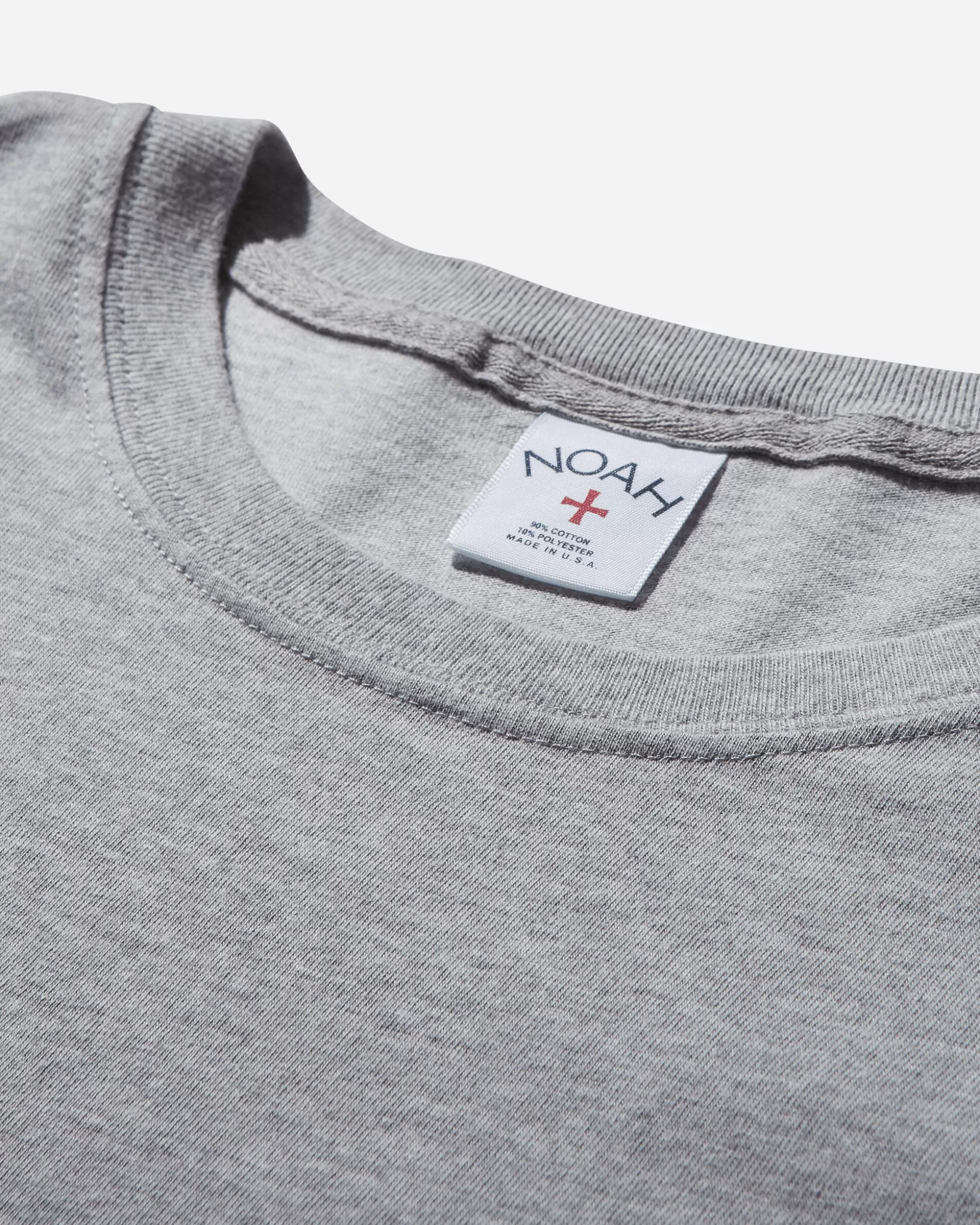 Noah Men's Core Logo Pocket Longsleeve T-Shirt Heather Grey Clearance