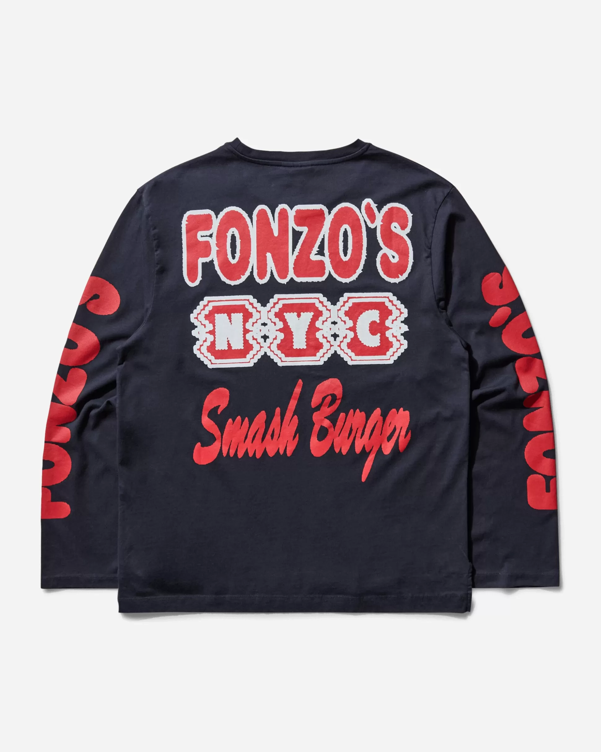 Public Possession Men's Fonzo Longsleeve T-Shirt Navy Blue Clearance