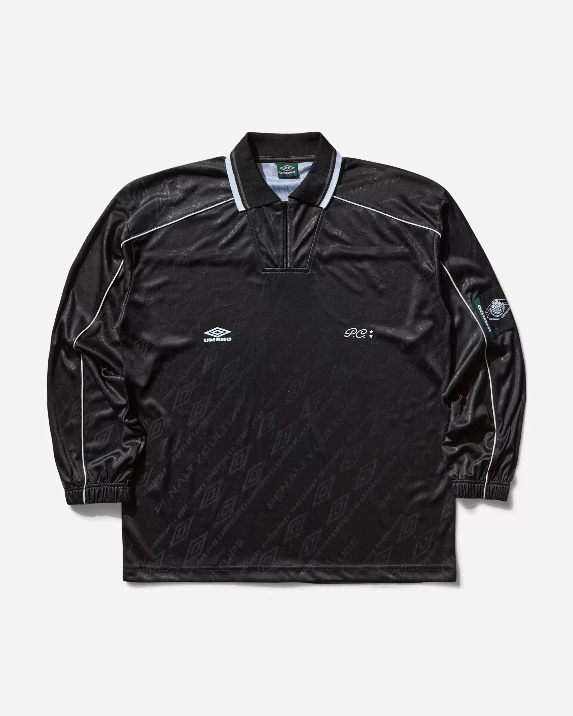 Umbro Men's Graphic Longsleeve Polo Black Outlet