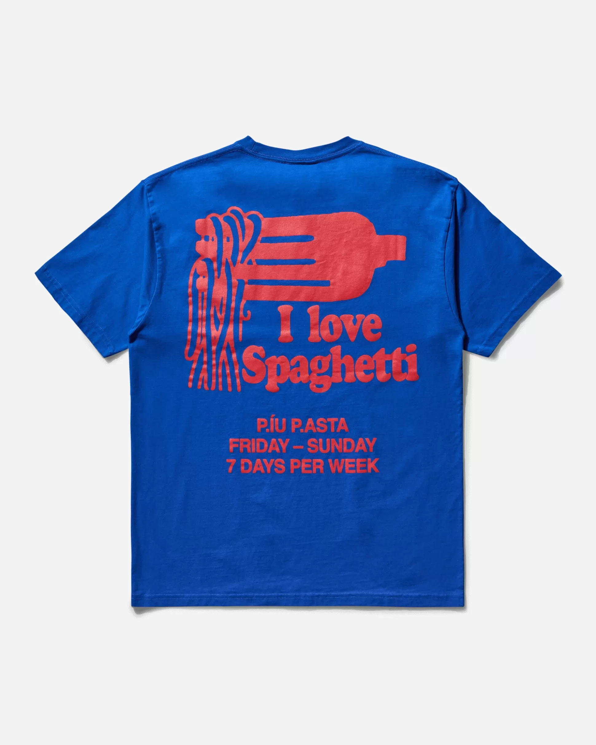Public Possession Men's I Love Spaghetti II T-Shirt Bright Blue Online