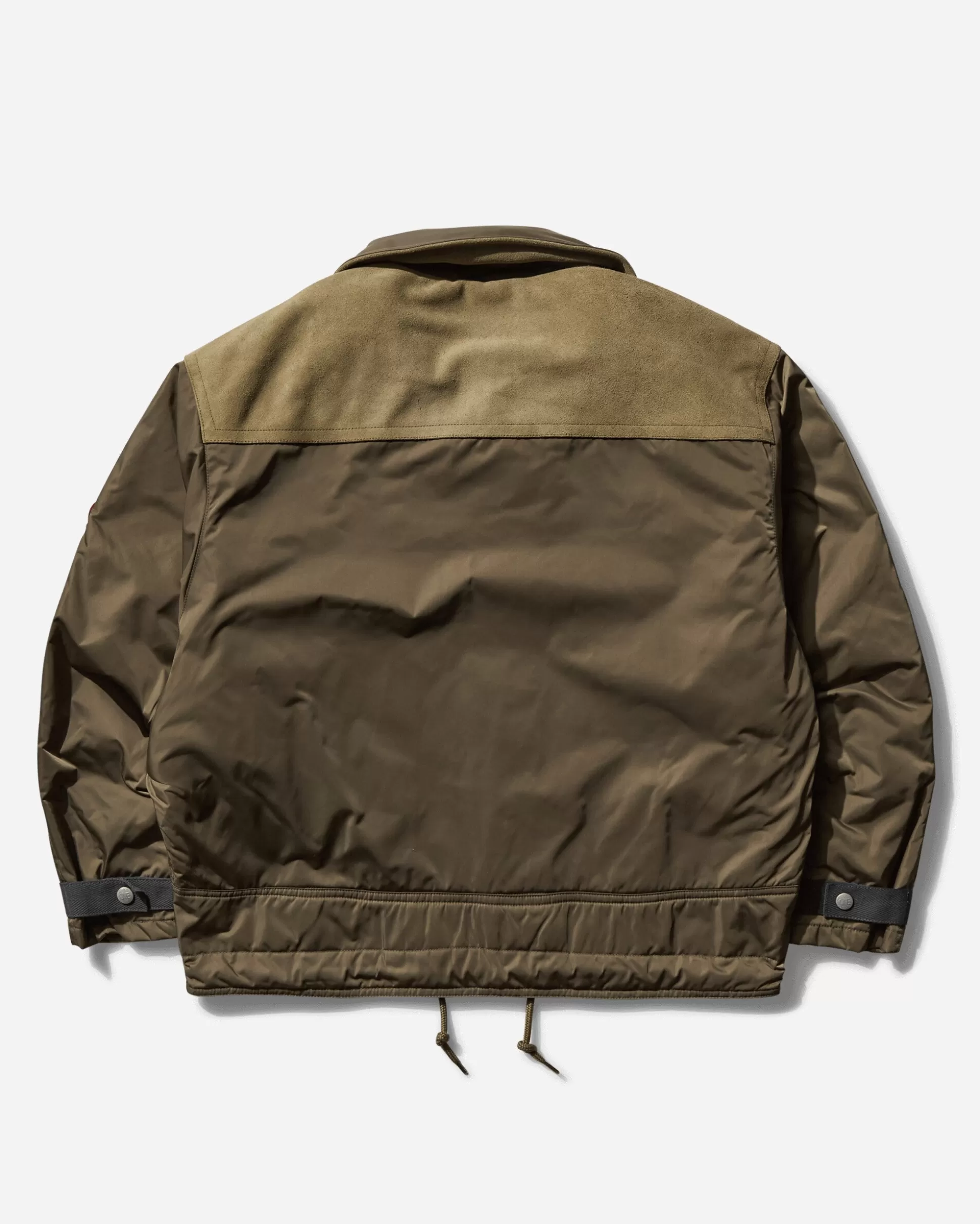 Cav Empt Men's Leather Shoulder Bomber Jacket Khaki Shop