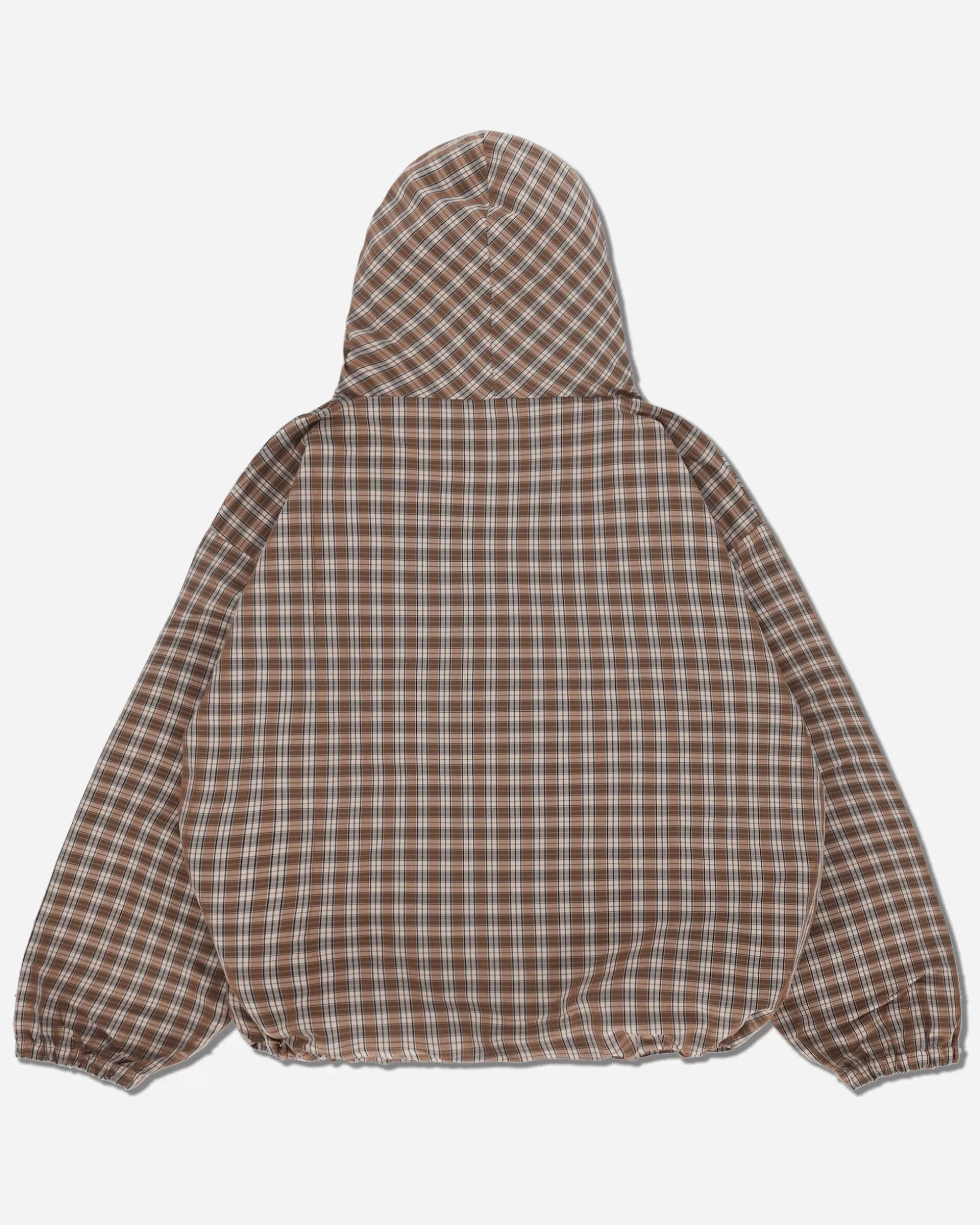 Umbro Men's Masked Hood Plaid Overshirt Brown / Beige Shop
