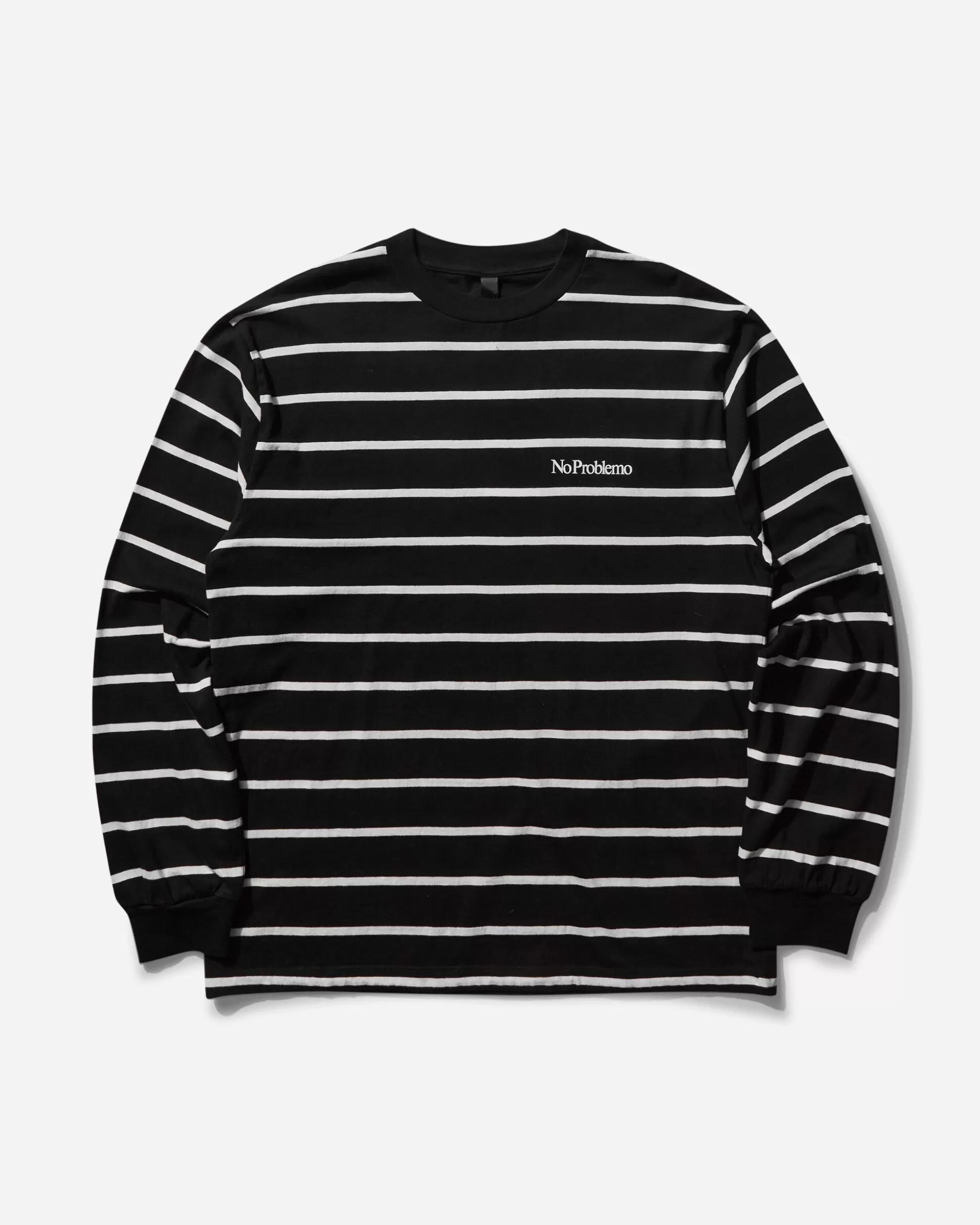 No Problemo Men's Mini Problemo Striped Longsleeve T-Shirt Black Outlet
