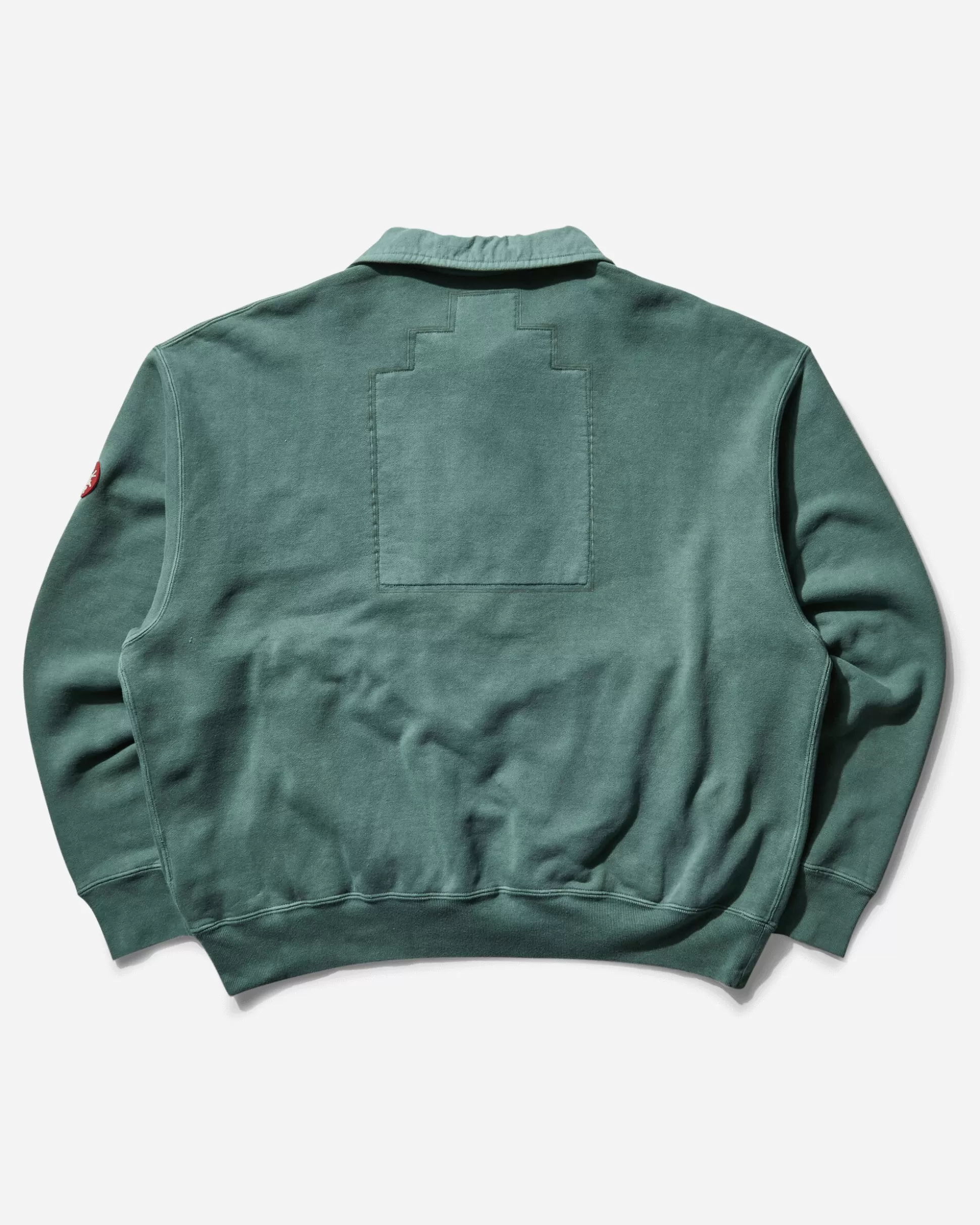 Cav Empt Men's Overdye Collared Half Zip Sweatshirt Green Hot