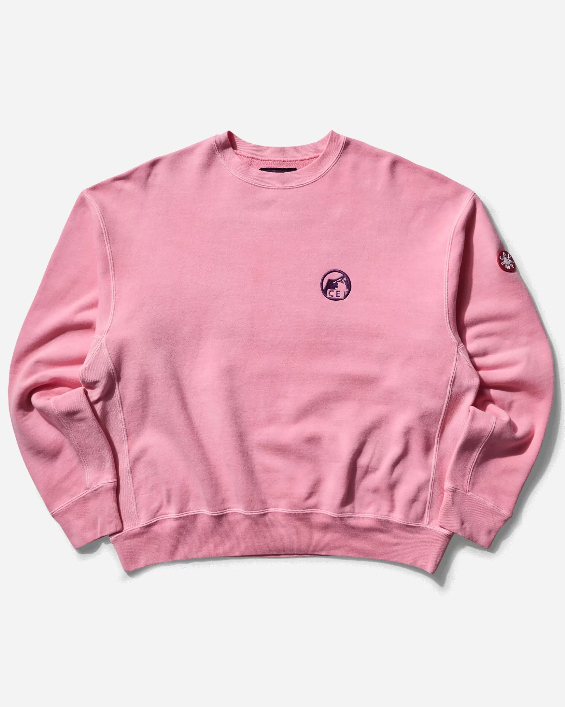 Cav Empt Men's Overdye Pre Cog Crewneck Sweatshirt Pink Best Sale
