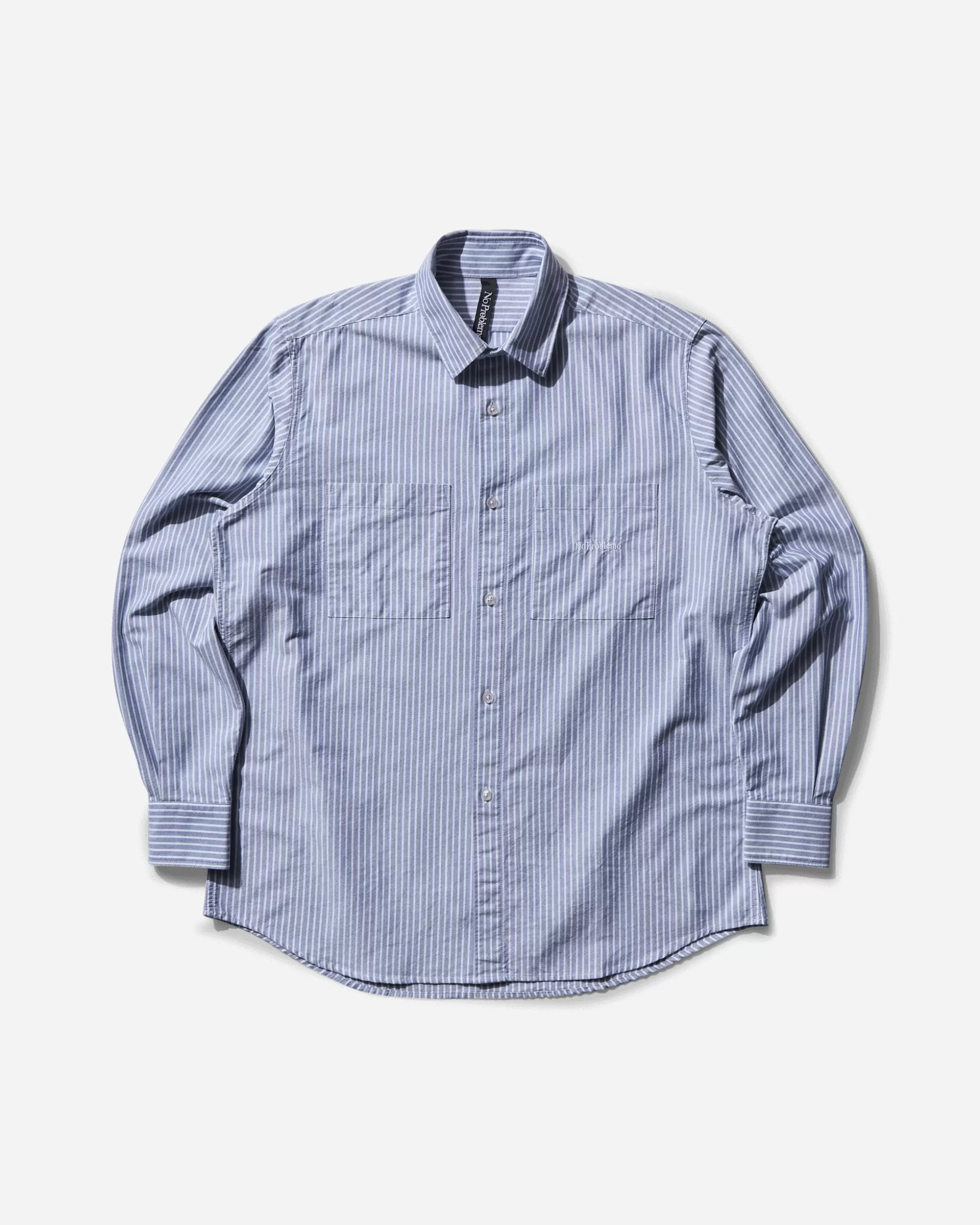 No Problemo Men's Oxford Stripe Shirt White Store