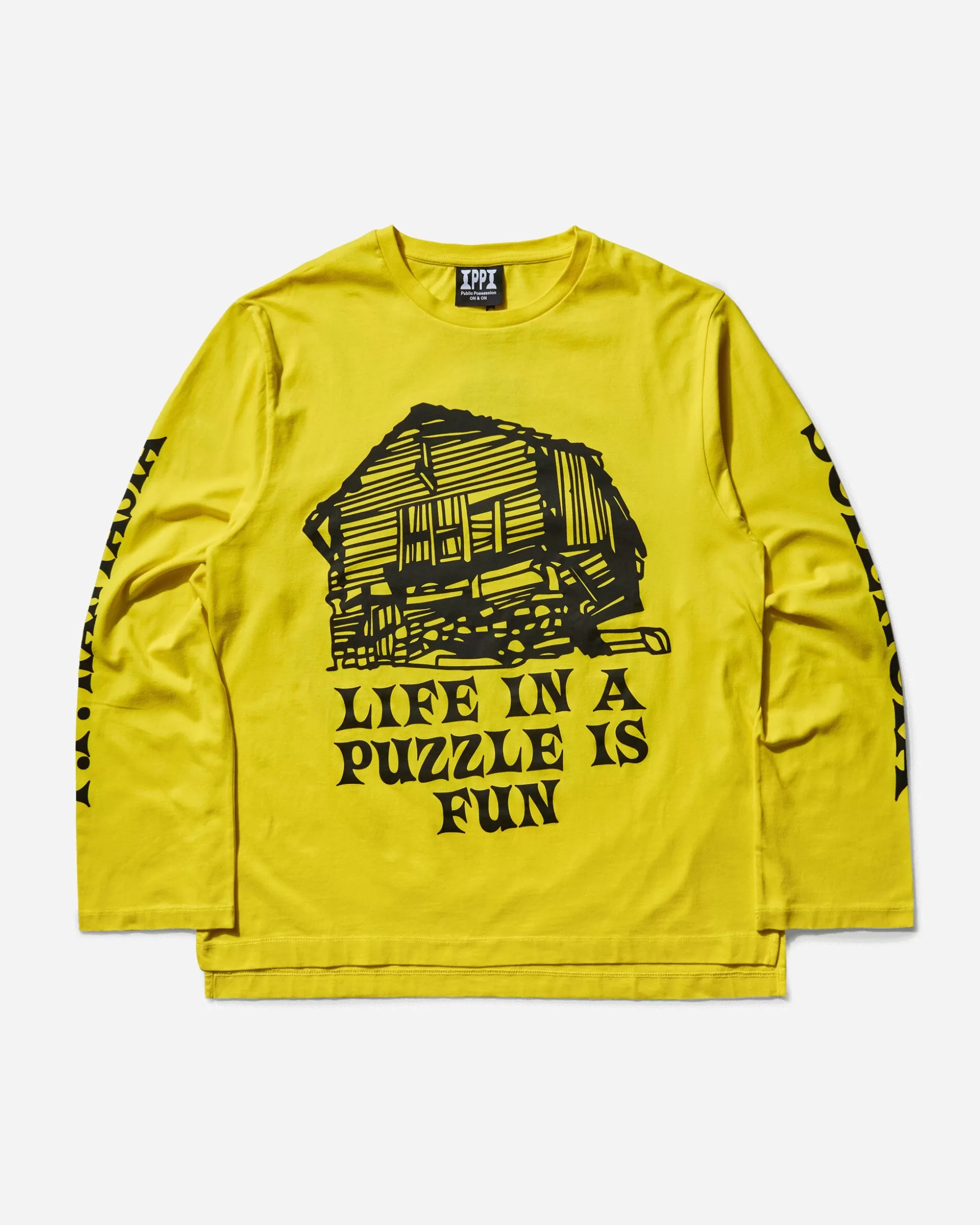 Public Possession Men's Phantasia Sciencia Longsleeve T-Shirt Yellow Discount