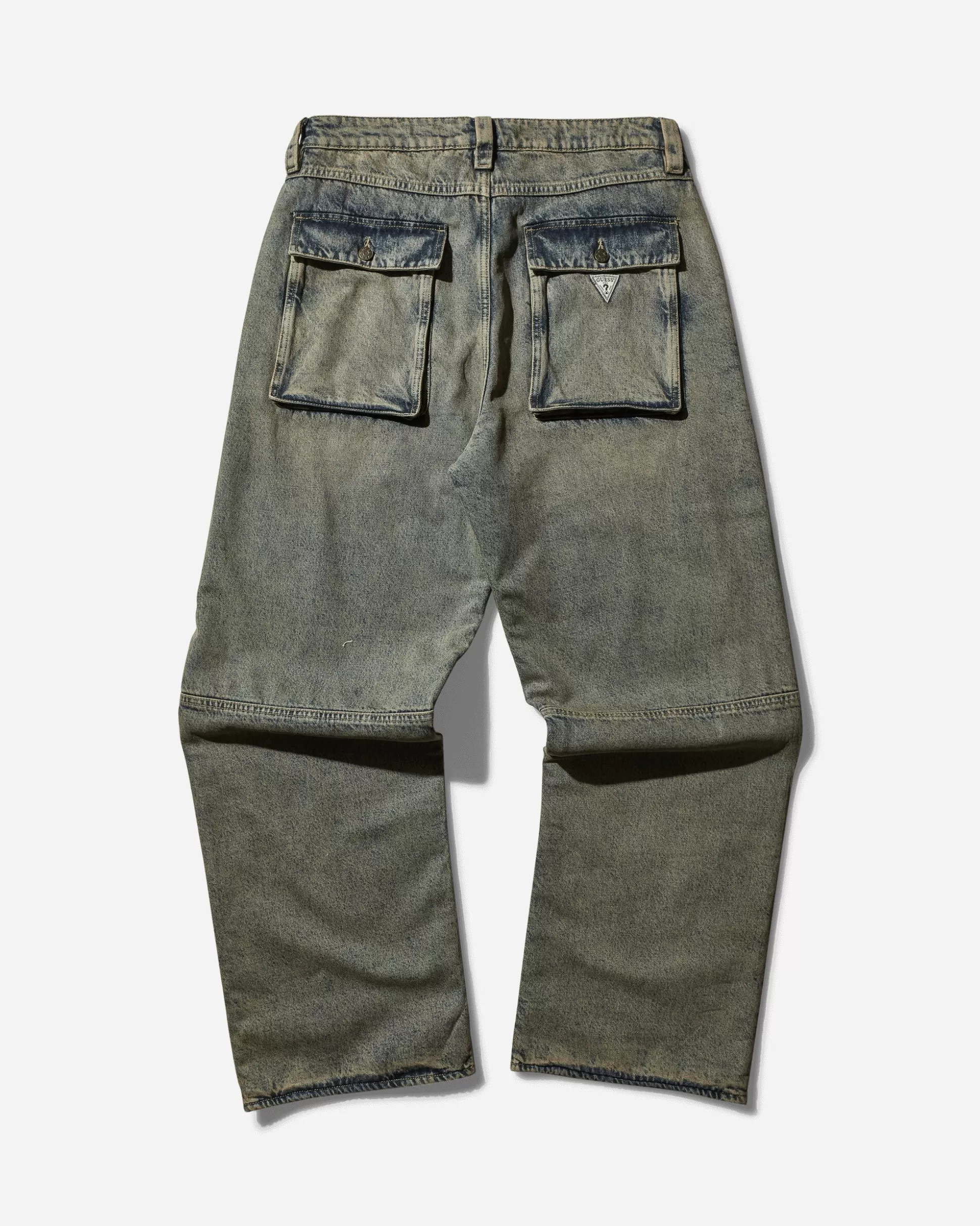 Guess USA Men's Relaxed Flannel Pants Coated Heavy Stone Washed Fashion