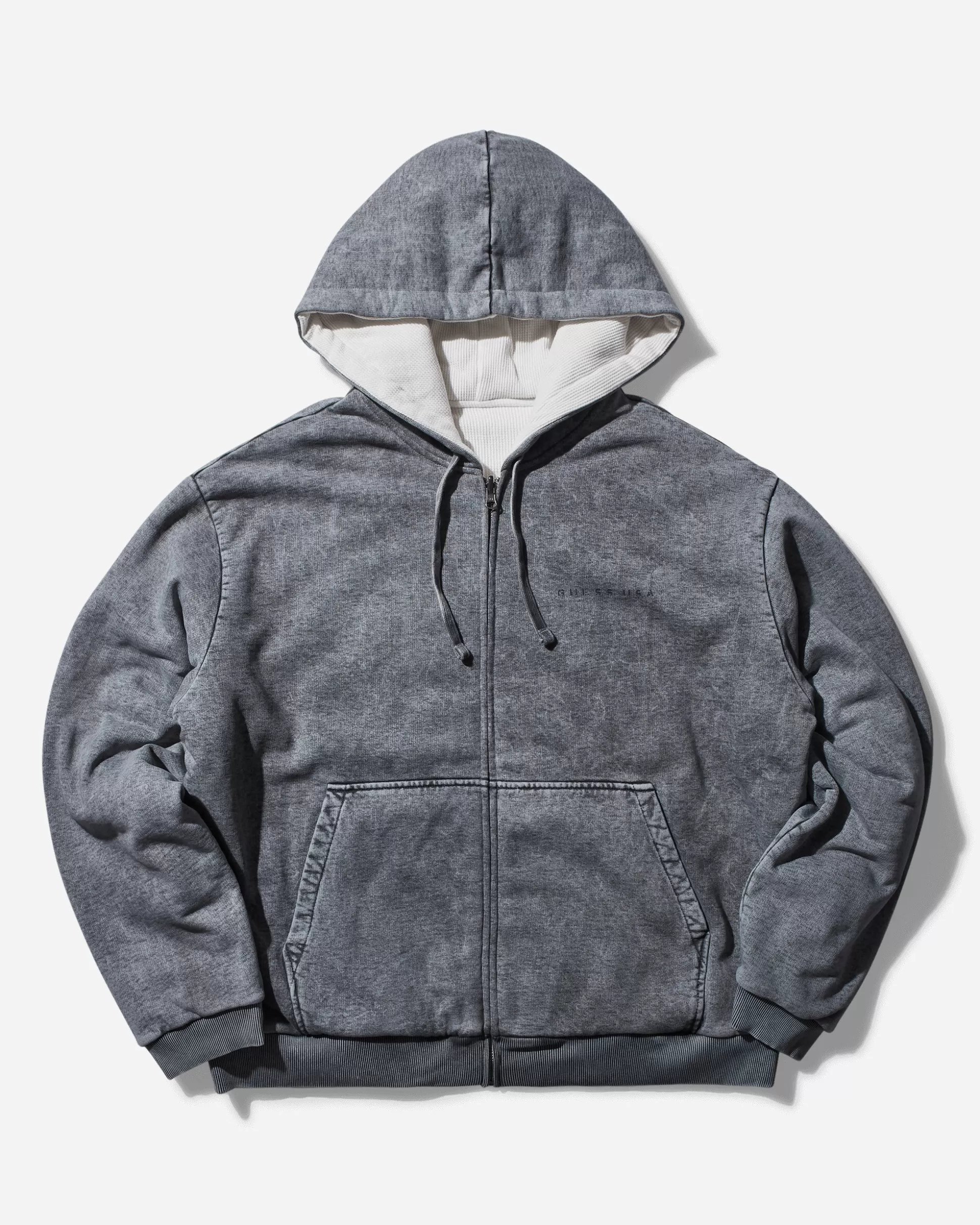 Guess USA Men's Reversible Zip Up Hoodie Misty New
