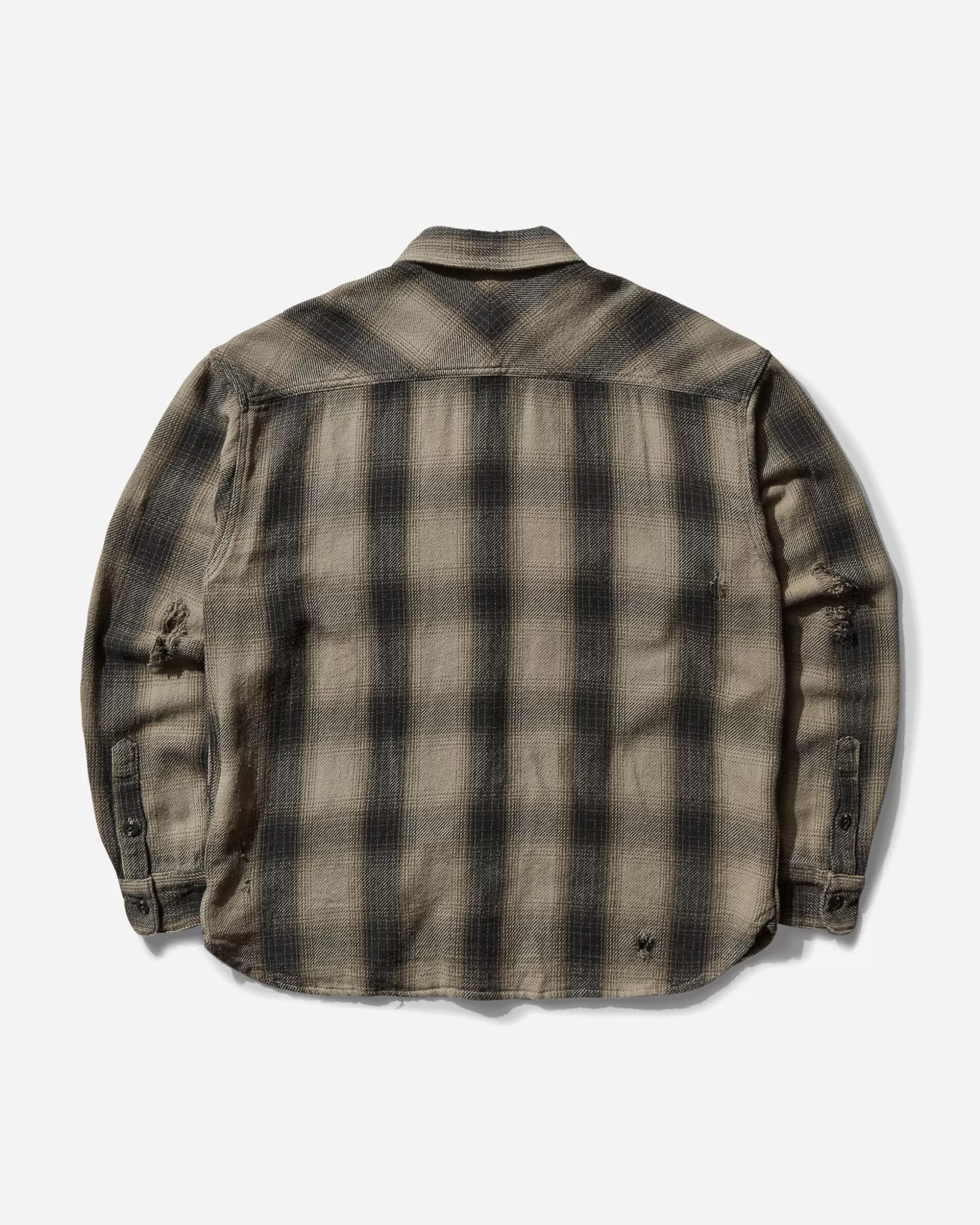 Neighborhood Men's Savage Block Hombre Check Shirt Greige Shop