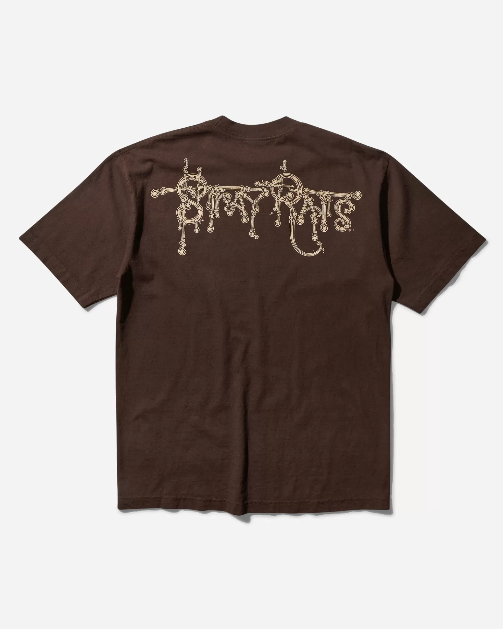 Stray Rats Men's Smoking Rat T-Shirt Brown Sale