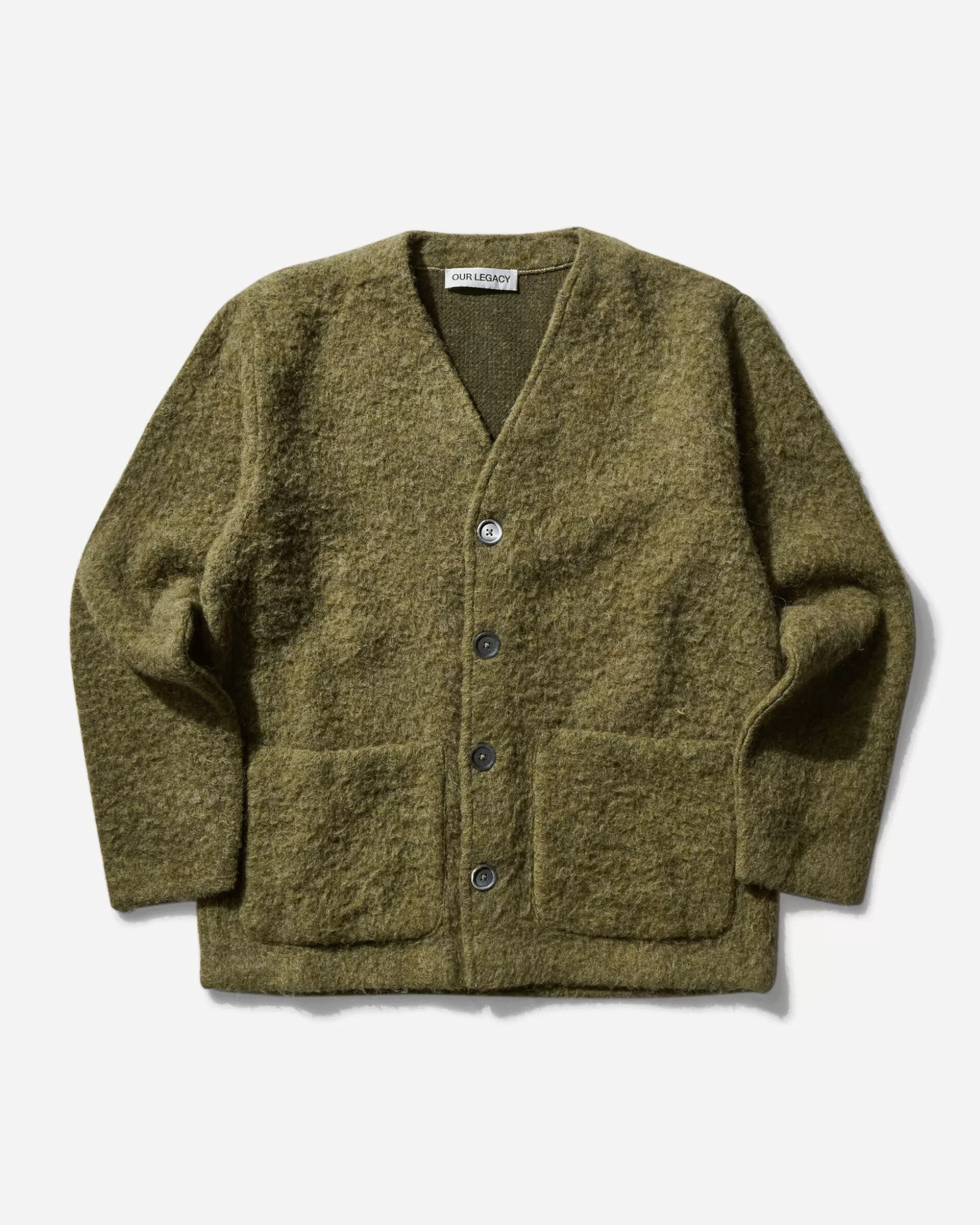 Our Legacy Men's Tumble Wool Cardigan Fresh Moss Best Sale