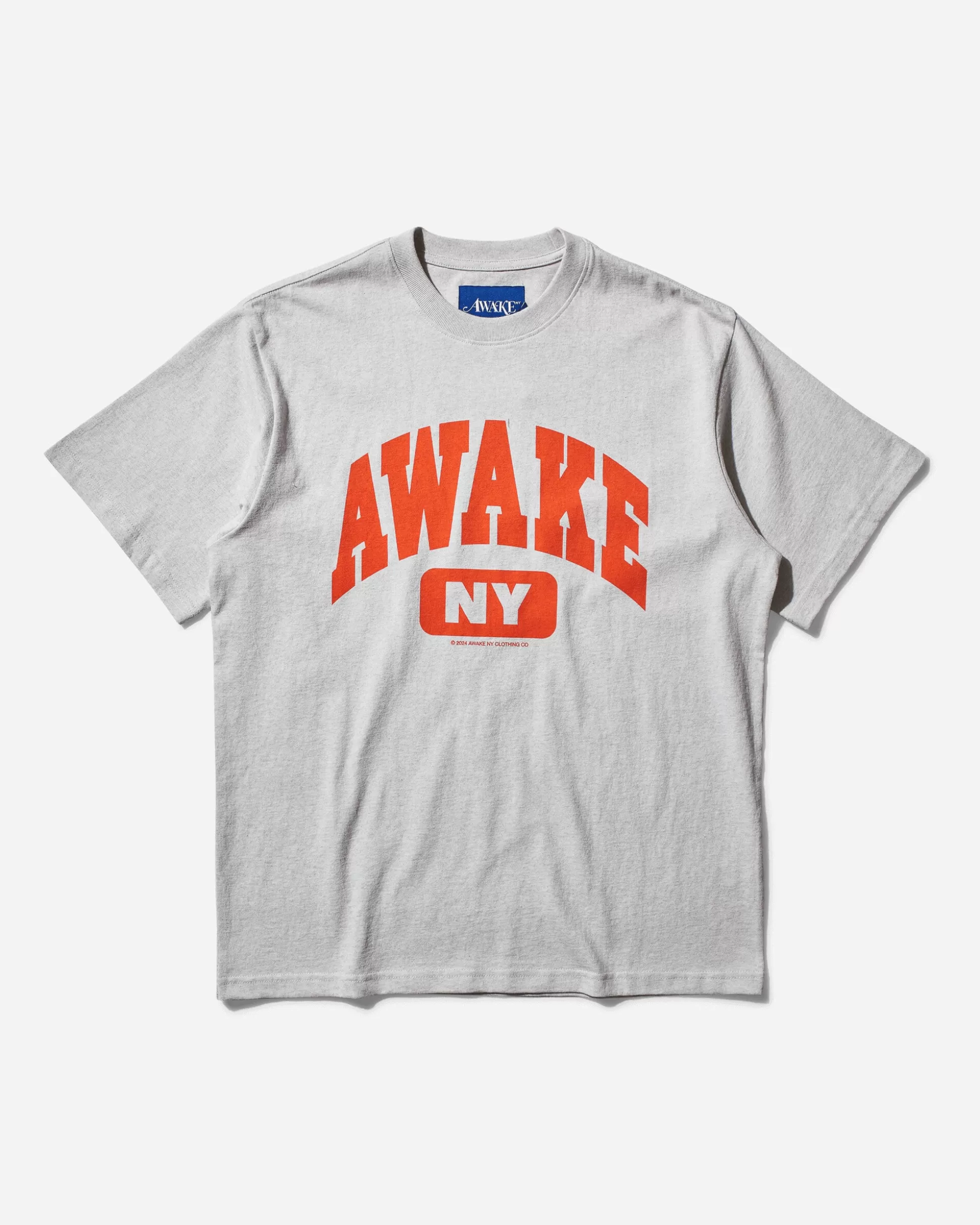 Awake NY Men's Varsity T-Shirt Charcoal Heather Flash Sale