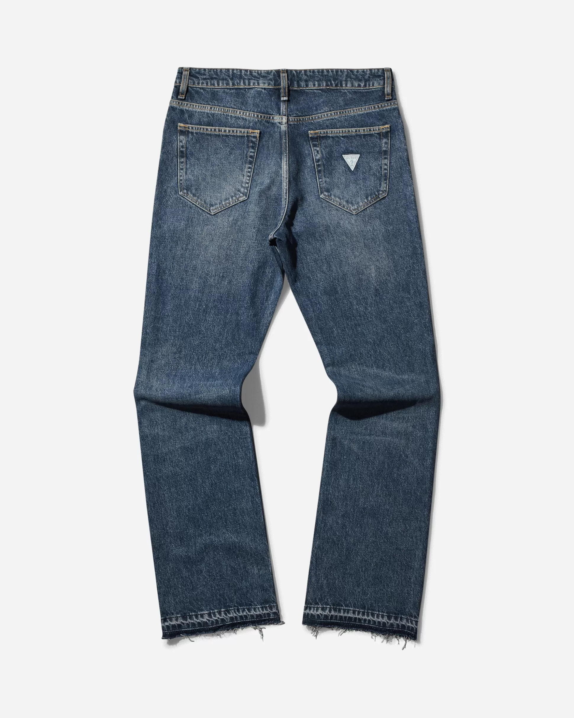 Guess USA Men's Washed Denim Pants Coated Used Indigo Cheap