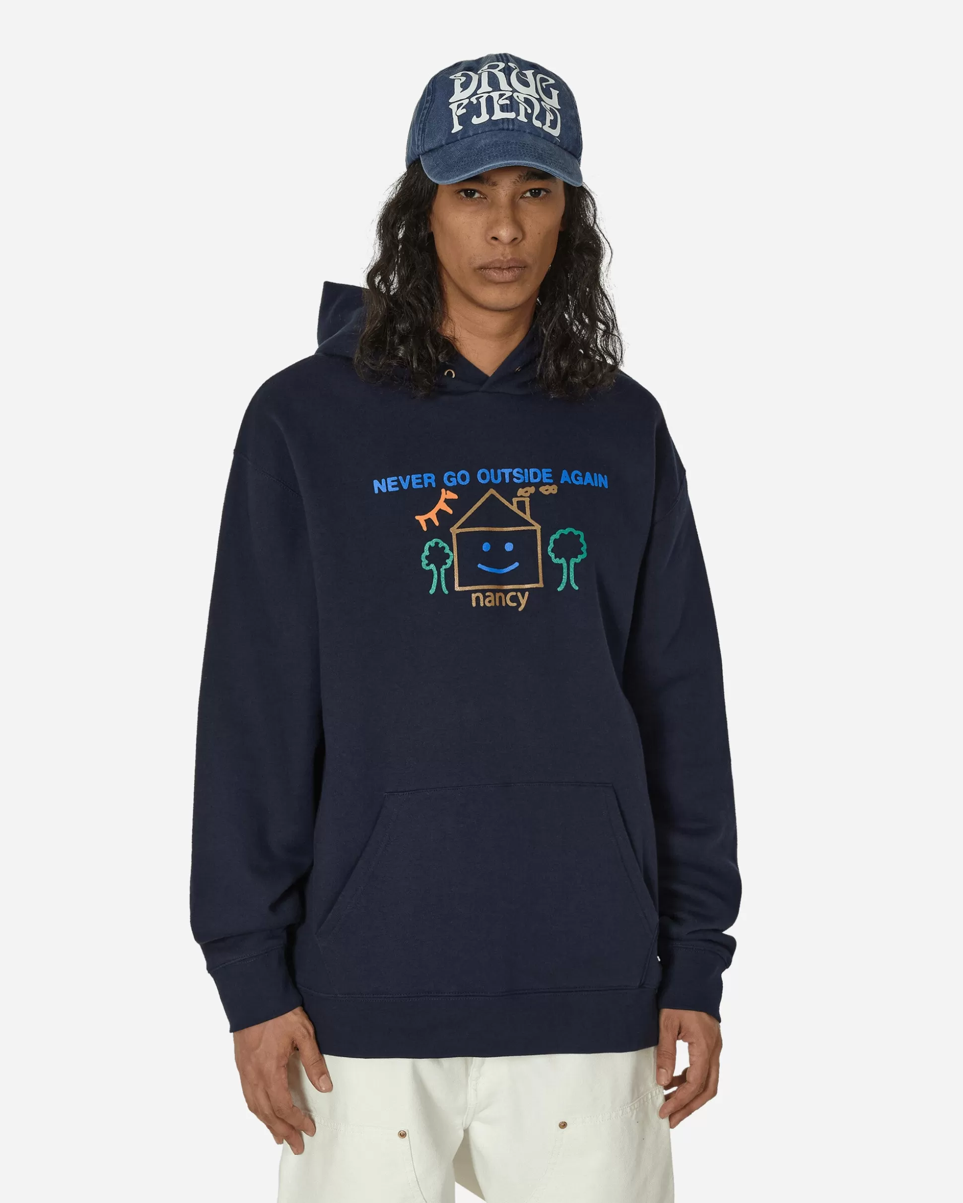 Nancy Never Go Outside Again Hoodie Navy Store