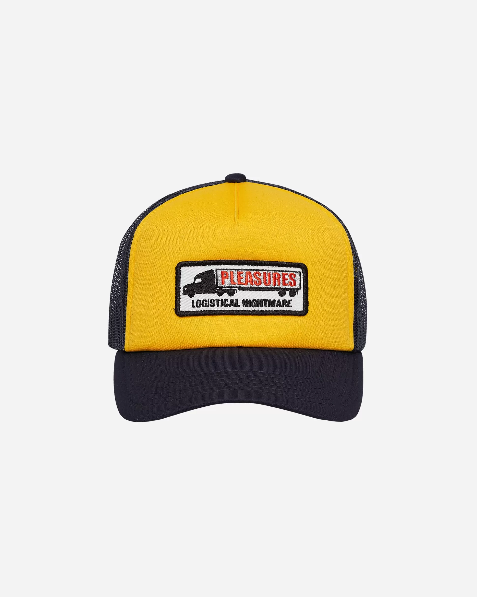 Pleasures Nightmare Trucker Cap Navy / Yellow New