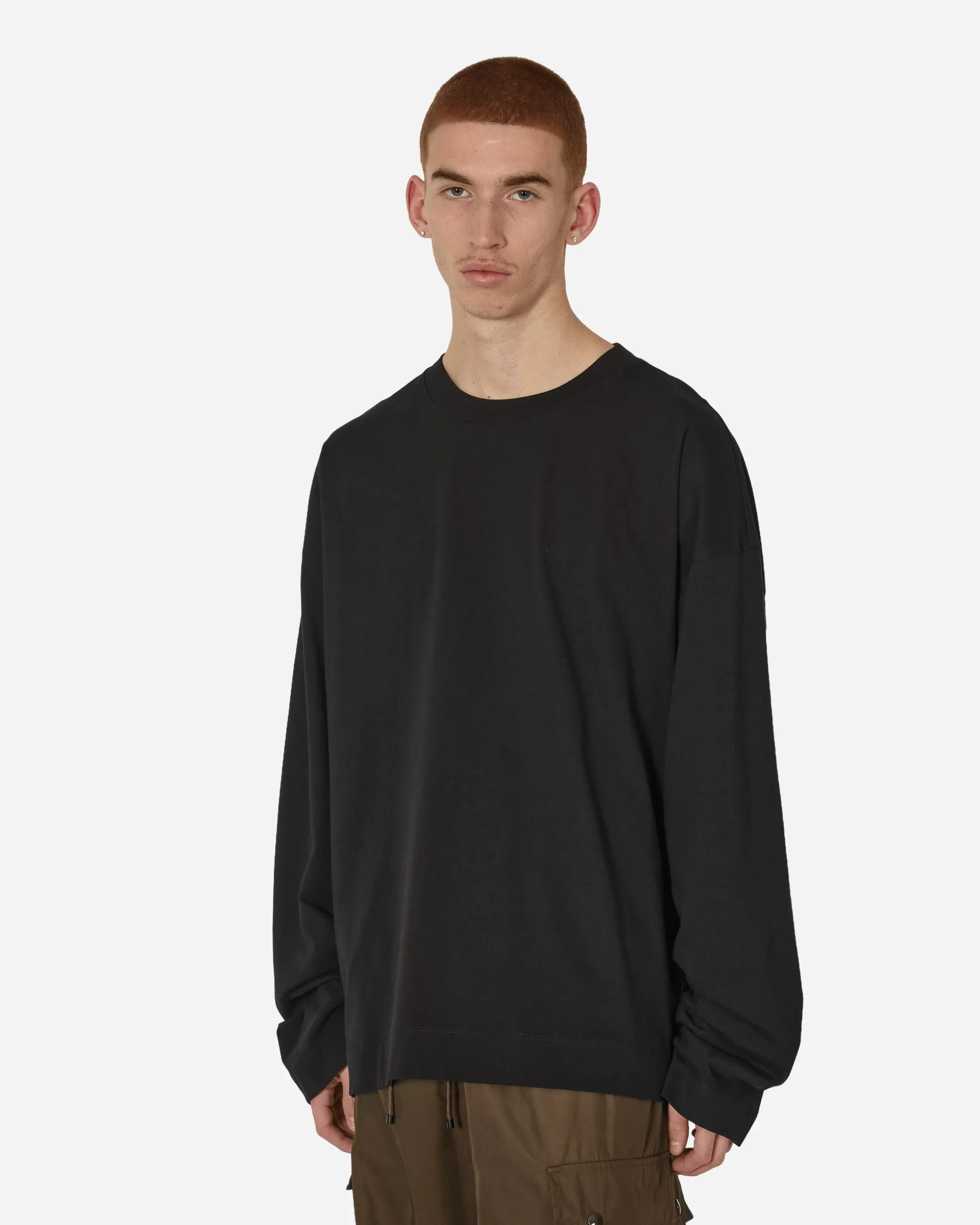 Dries Van Noten Oversized Longsleeve T-Shirt Black Cheap
