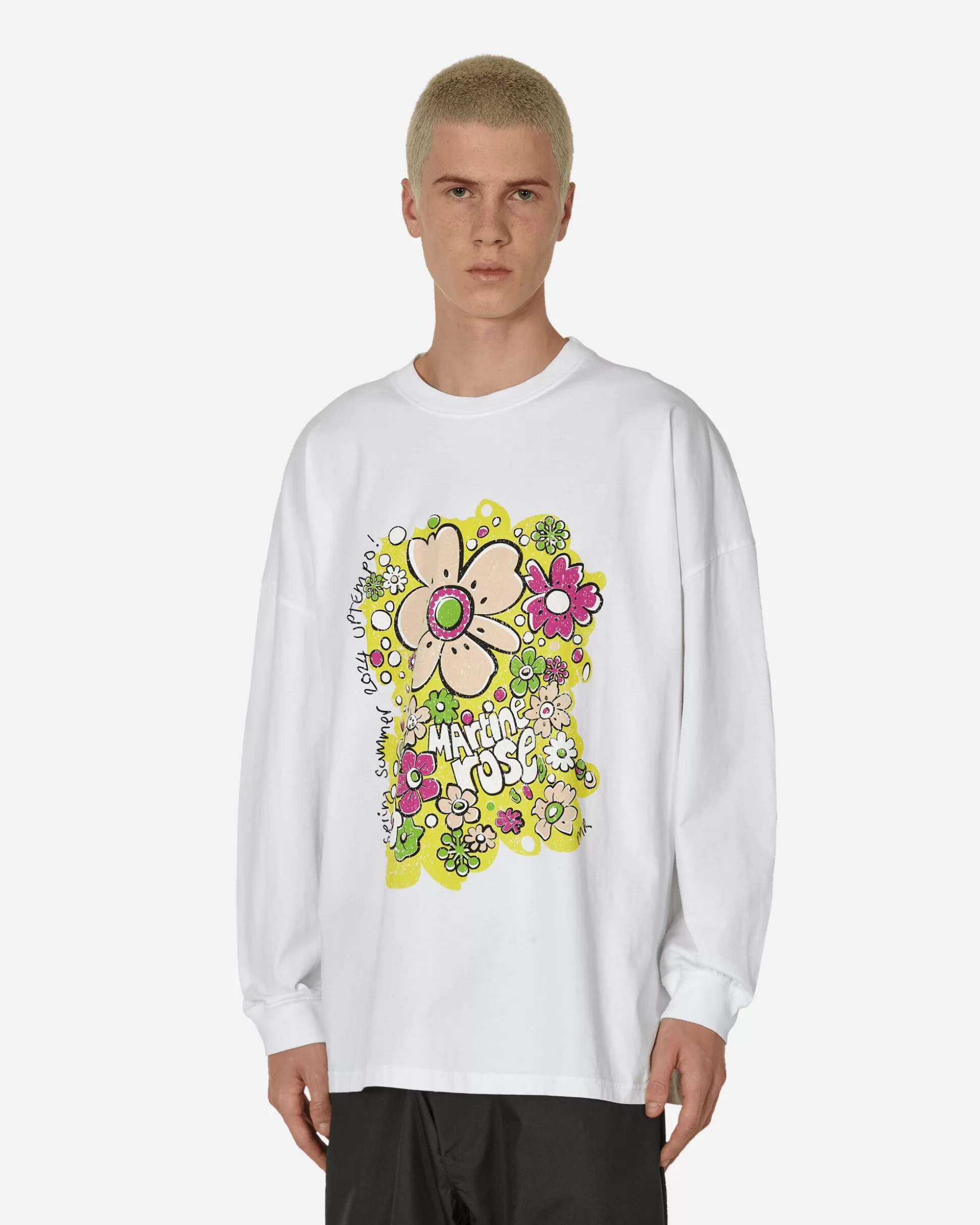 Martine Rose Oversized Longsleeve T-Shirt White Hot