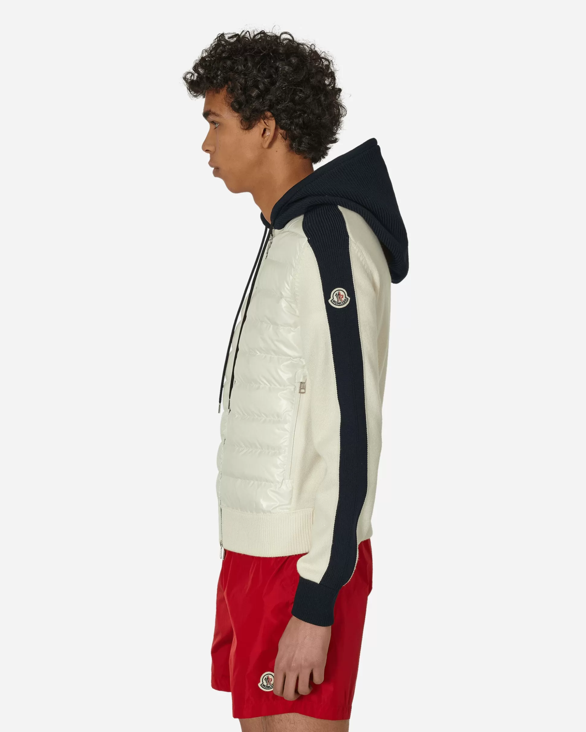 Moncler Padded Wool Hoodie White Best Sale