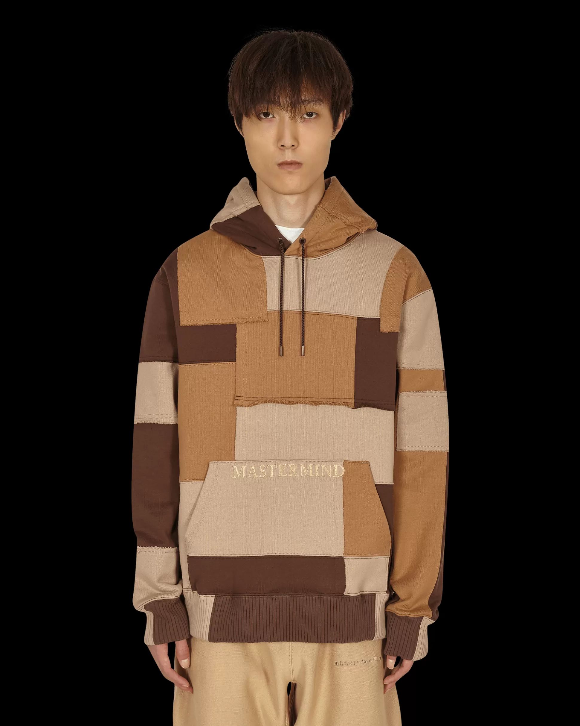 Mastermind World Patchwork Hooded Sweatshirt Brown Best Sale