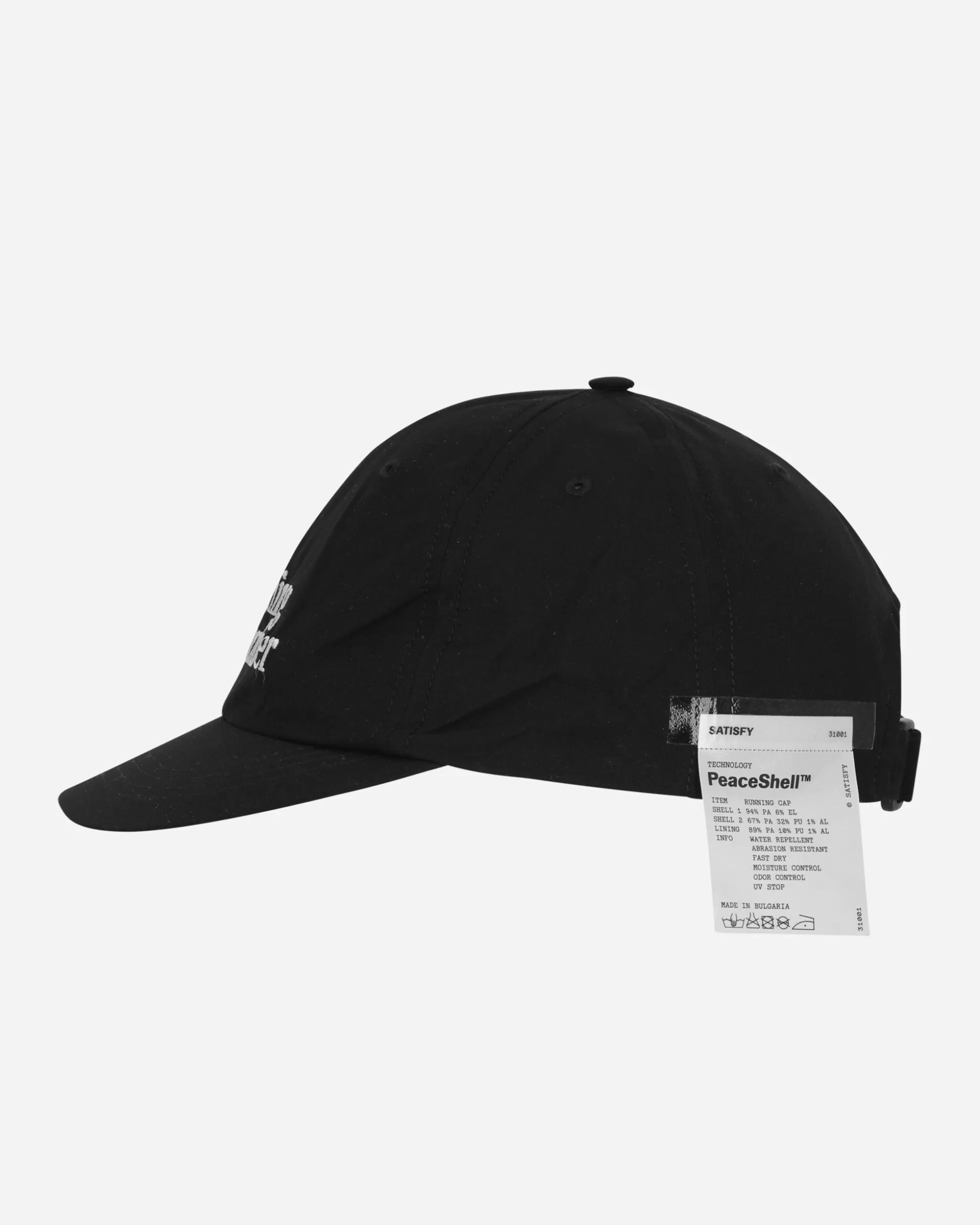 Satisfy PeaceShell Running Cap Black Best