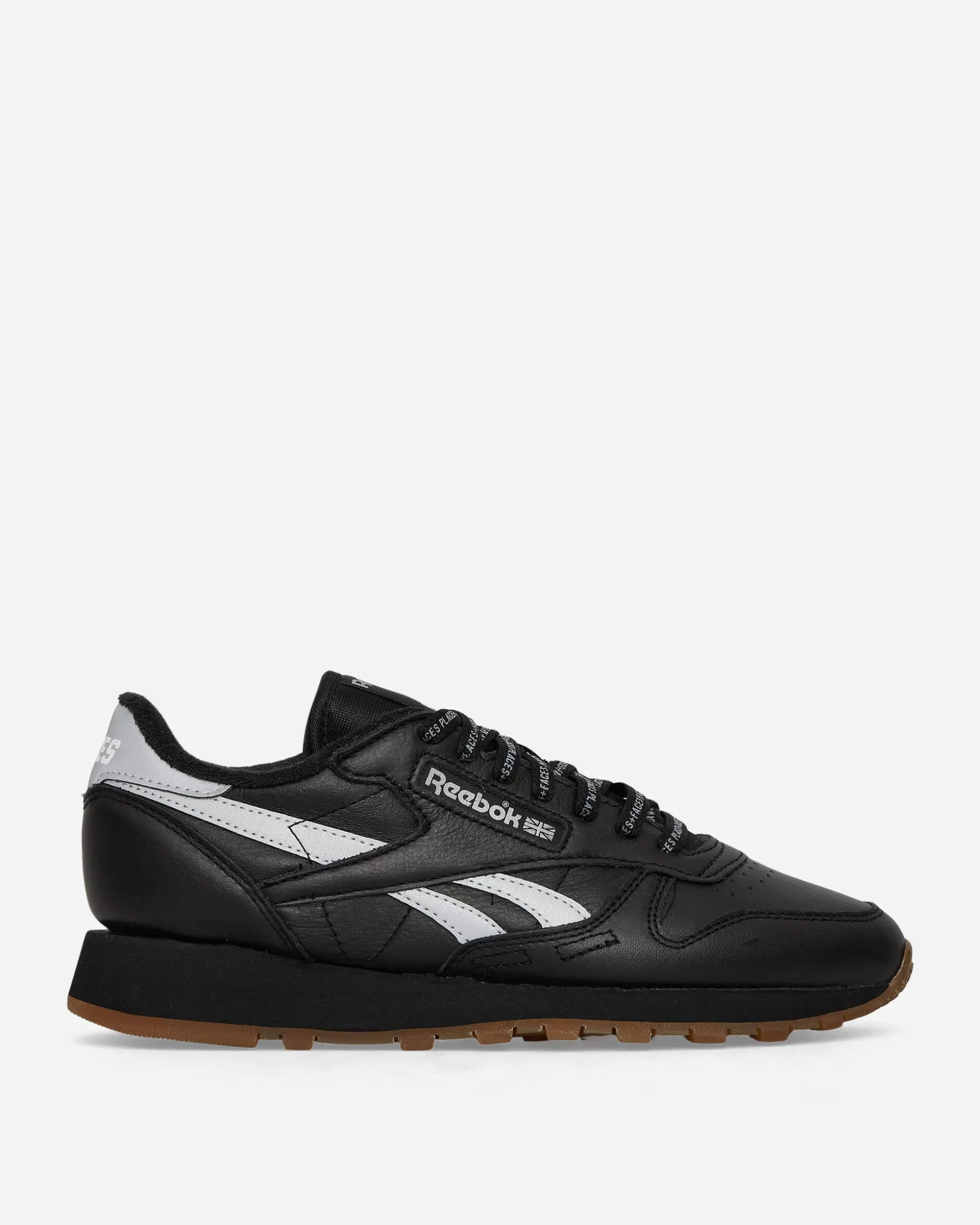 Reebok PLACES+FACES Classic Leather Sneakers Black / Silver Hot
