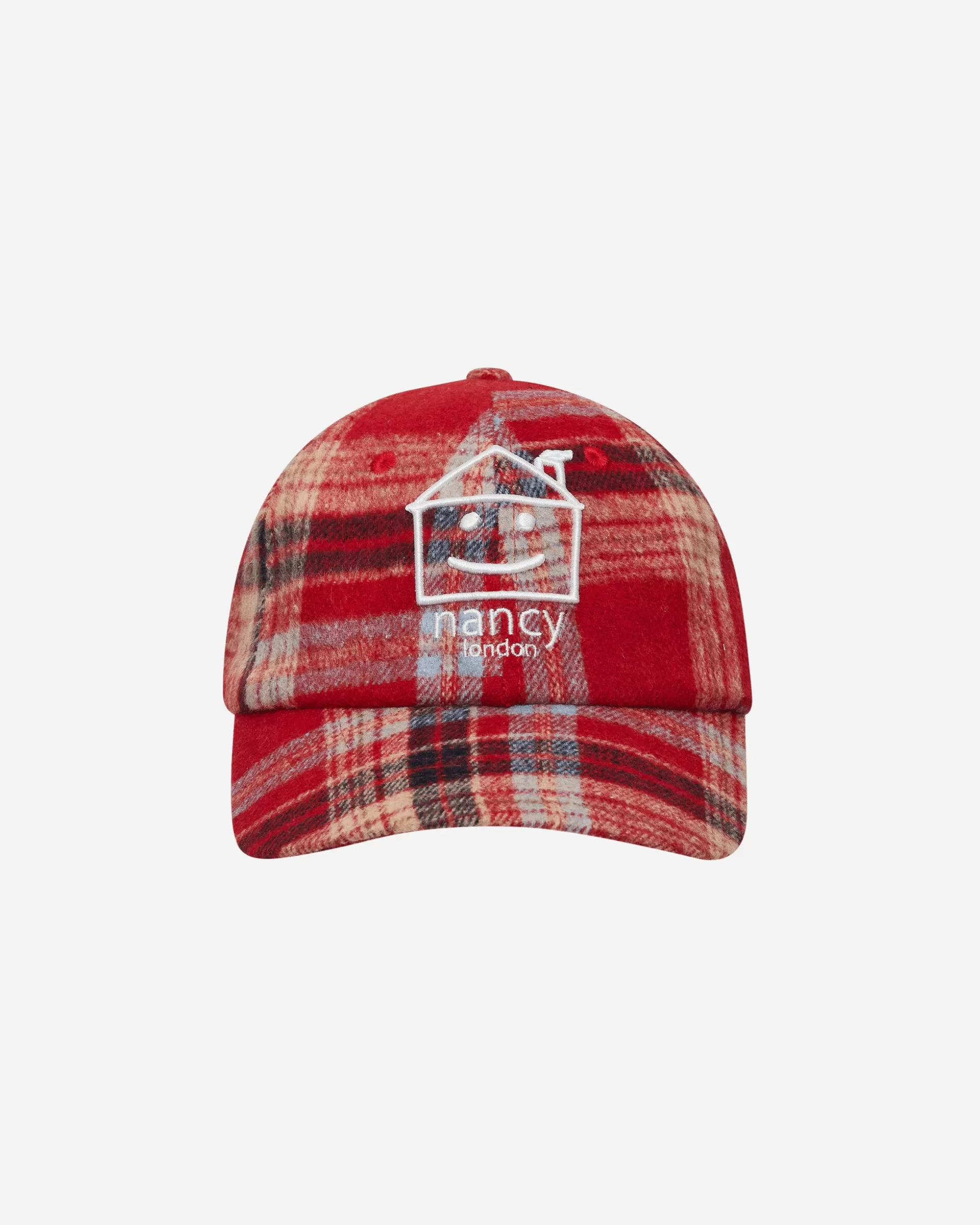 Nancy Plaid House 6-Panel Cap Red Cheap