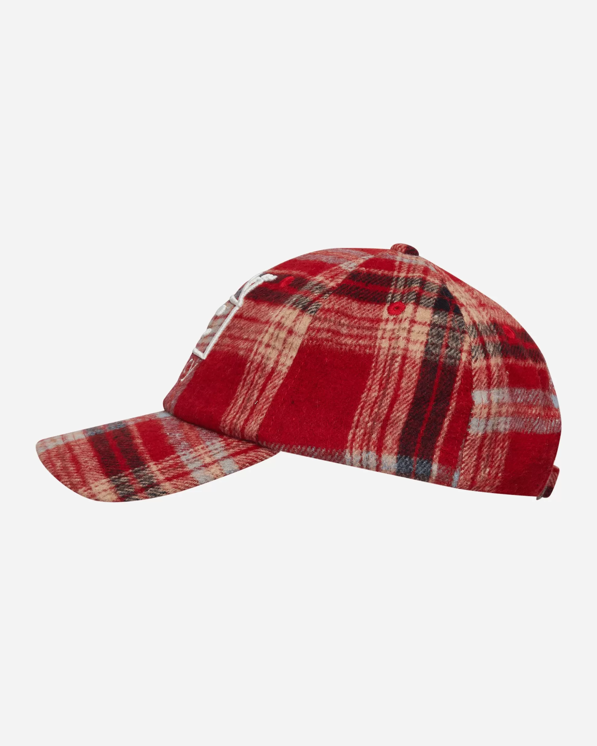 Nancy Plaid House 6-Panel Cap Red Cheap