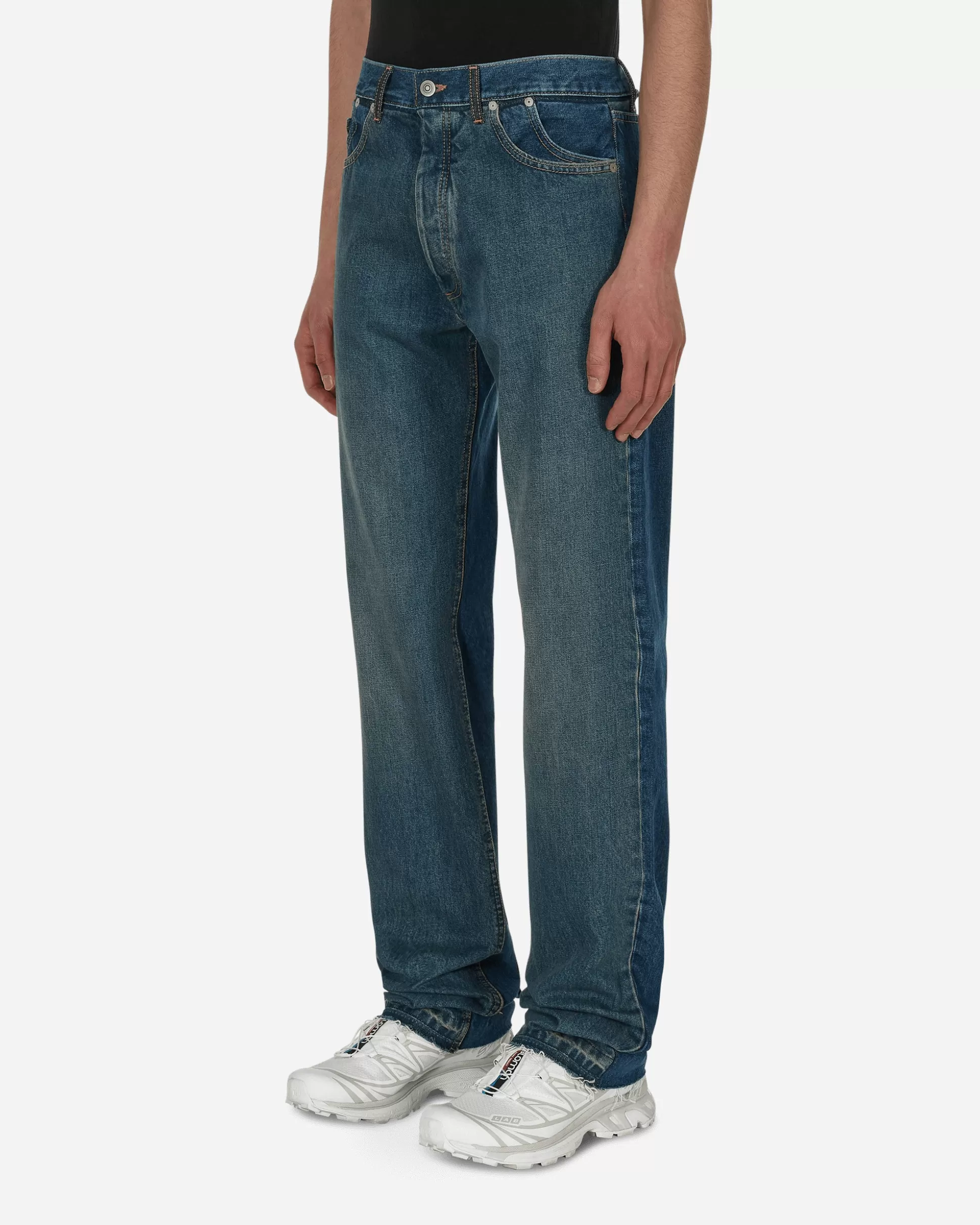Maison Margiela Straight-Leg Faded Denim Pants Blue Clearance