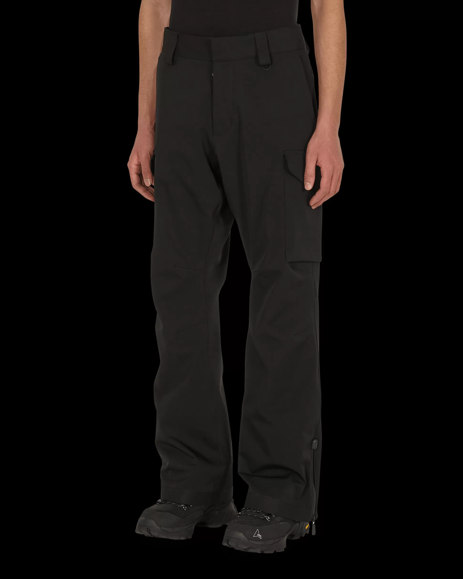Moncler Grenoble Stretch Nylon Trousers Black New