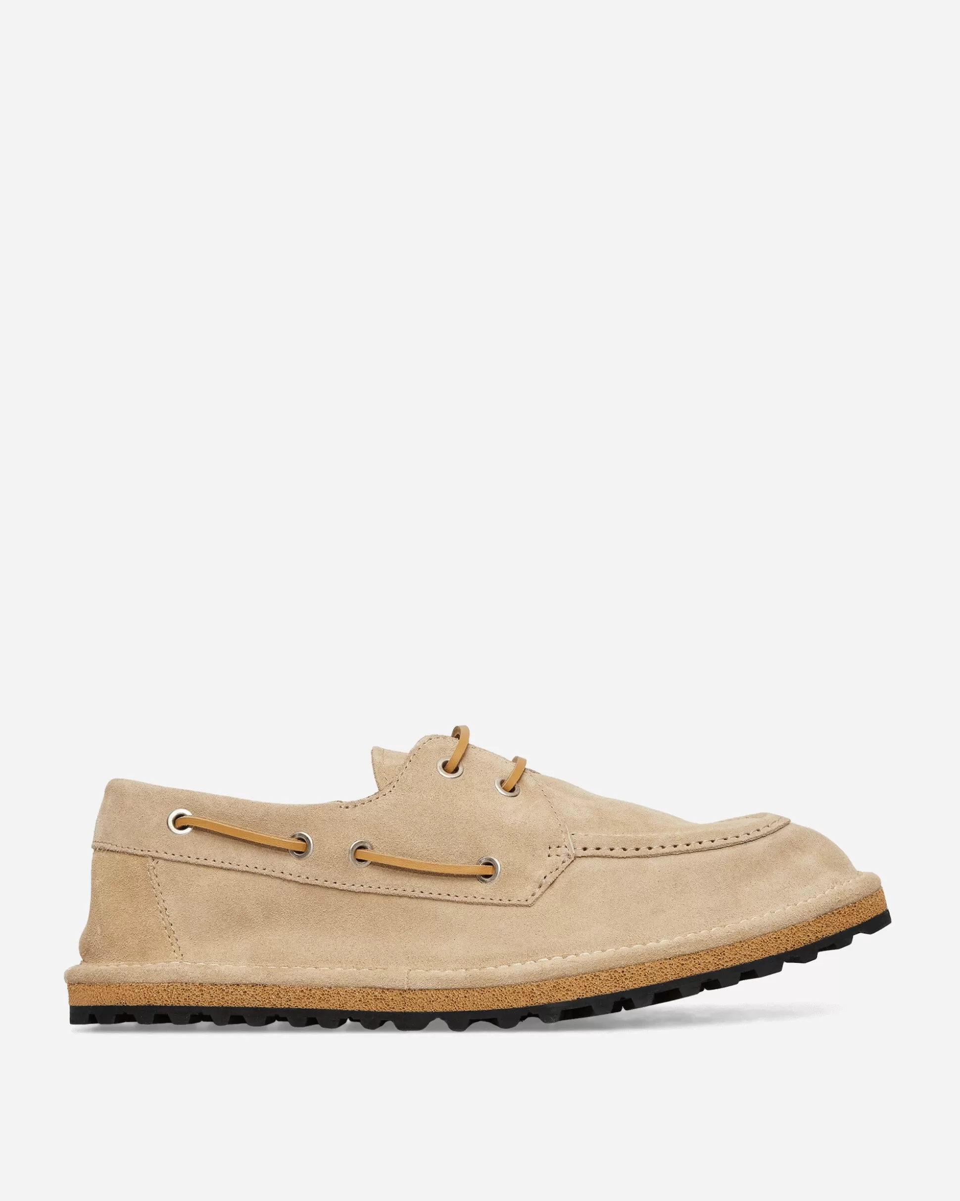 Dries Van Noten Suede Boat Shoes Beige Discount