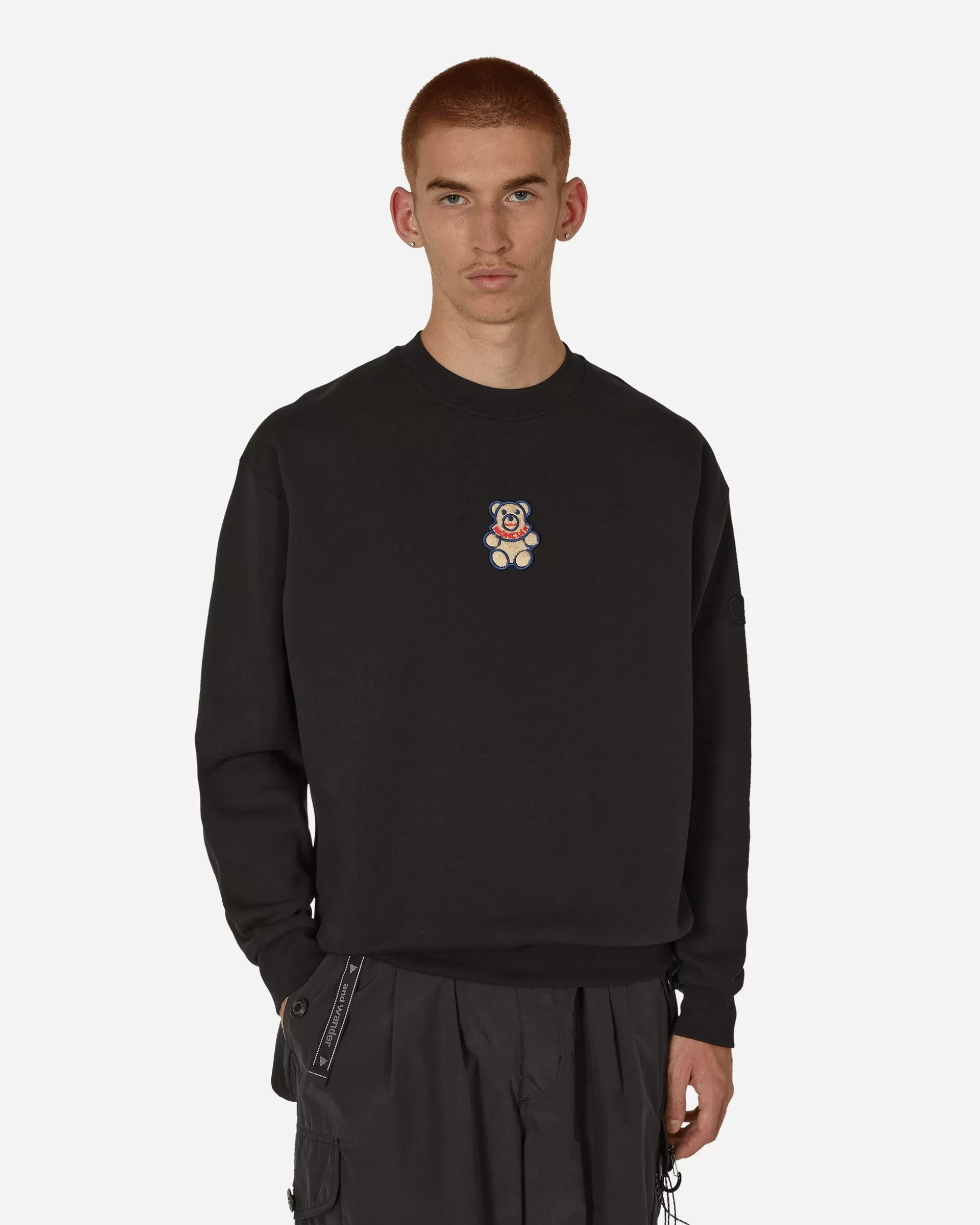 Moncler Teddy Bear Crewneck Sweatshirt Black Shop