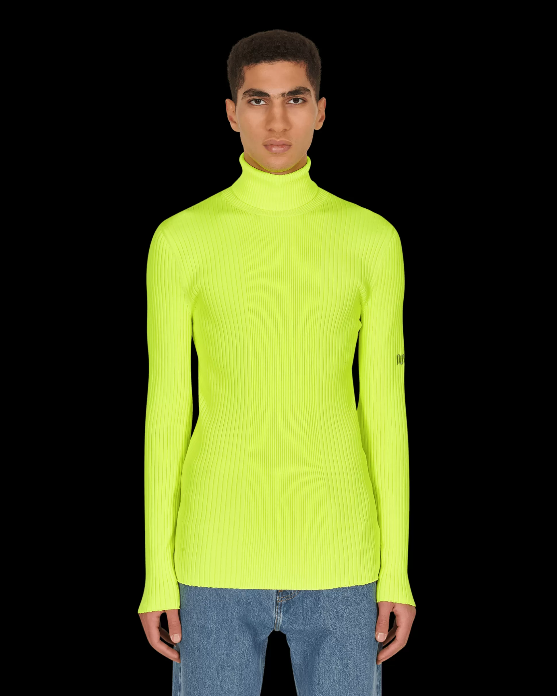 Martine Rose Turtleneck Sweater Yellow Discount