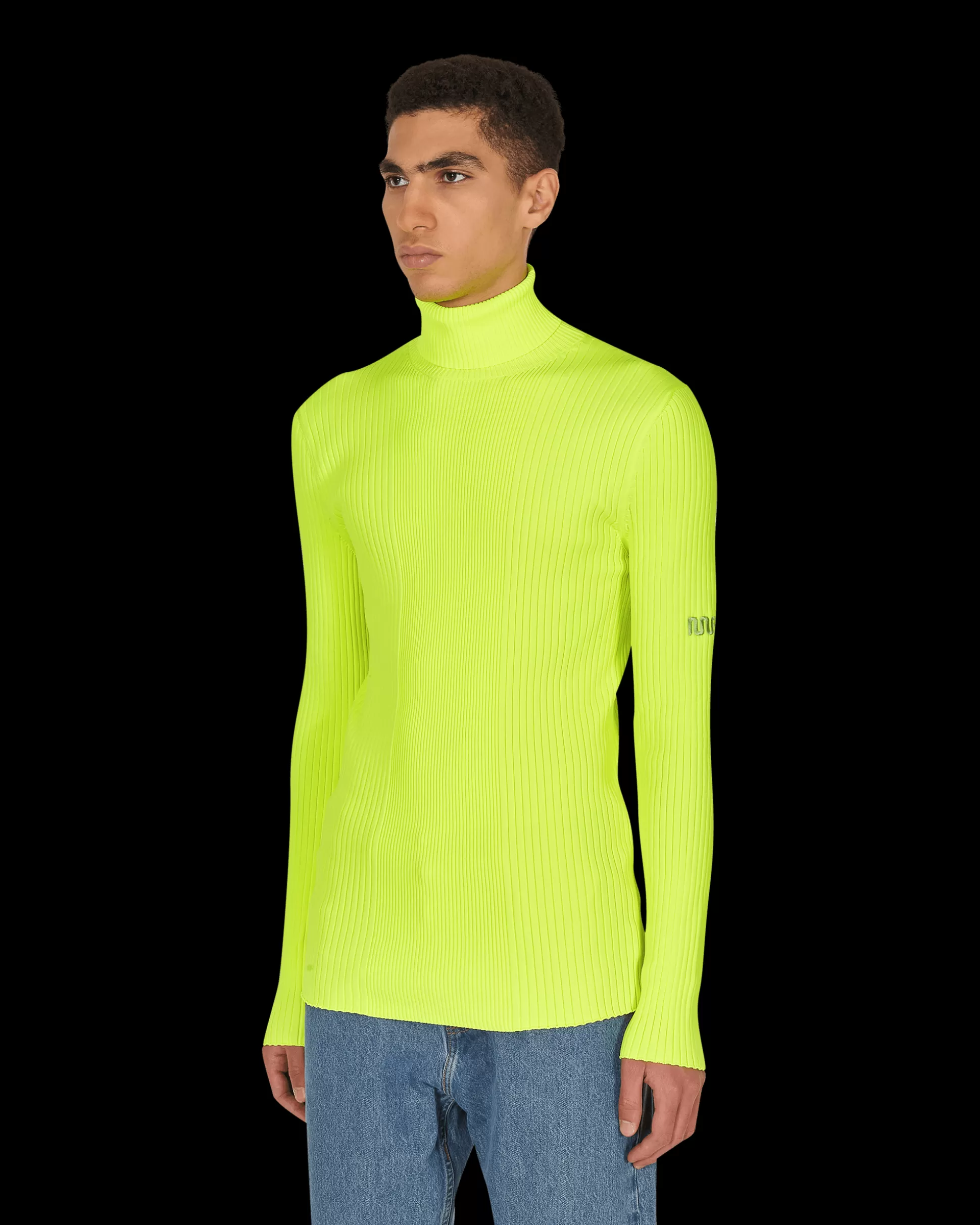 Martine Rose Turtleneck Sweater Yellow Discount